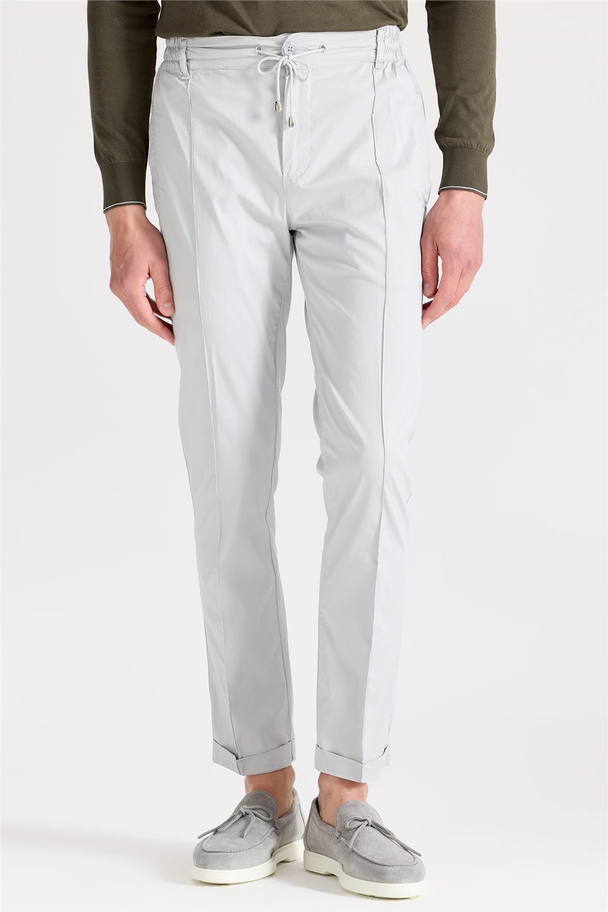 Gri Likra Pamuk Spor Pantolon