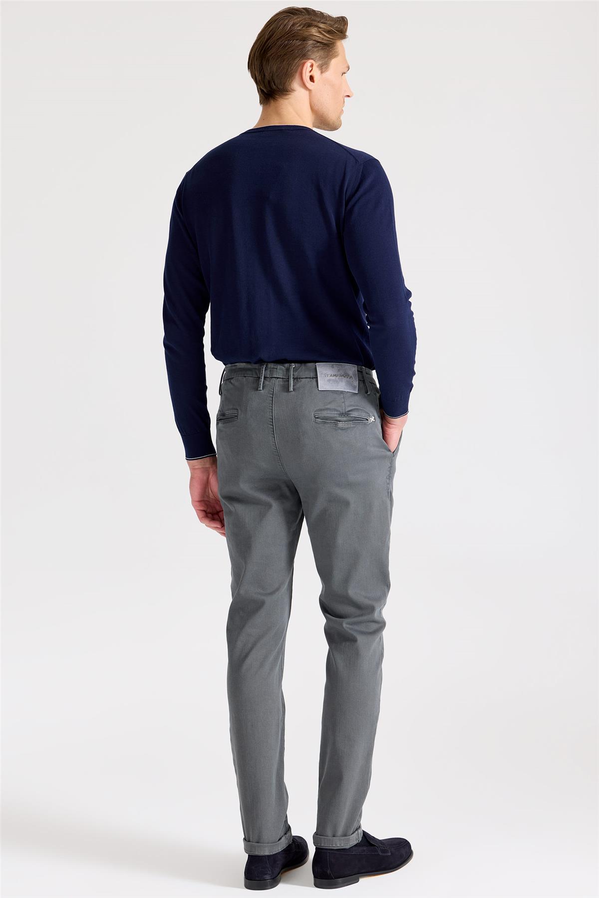 Gri Pamuk Chino Pantolon