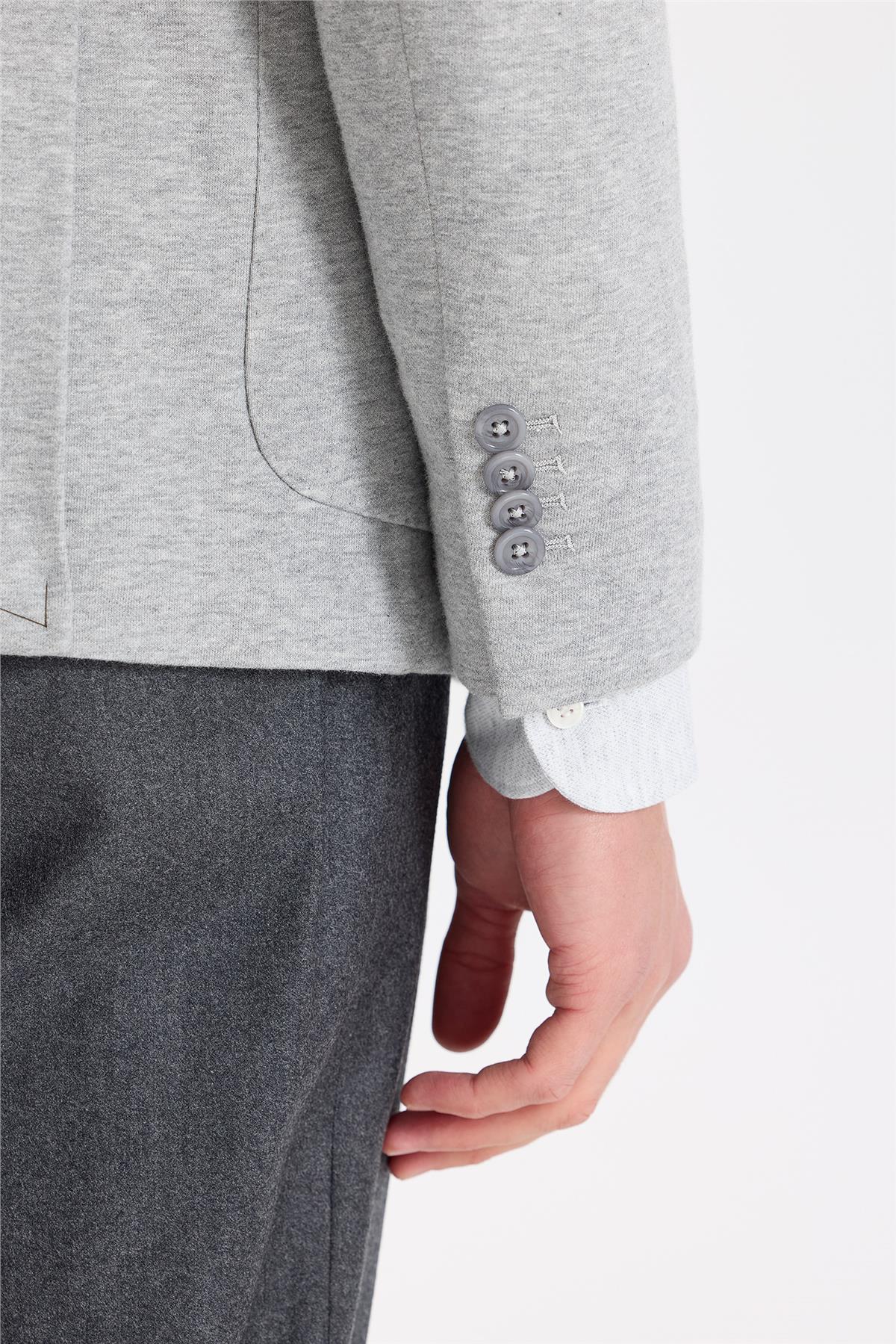 Gri Pamuk Kaşmir Ceket