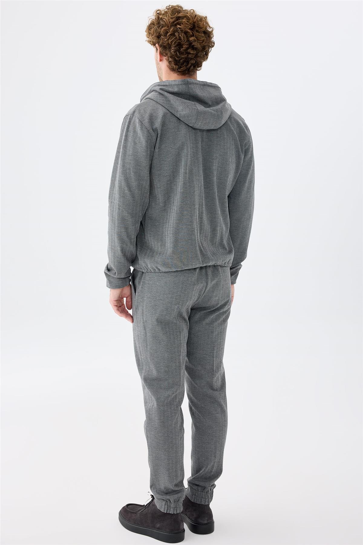 Gri Running Spor Takım Elbise 