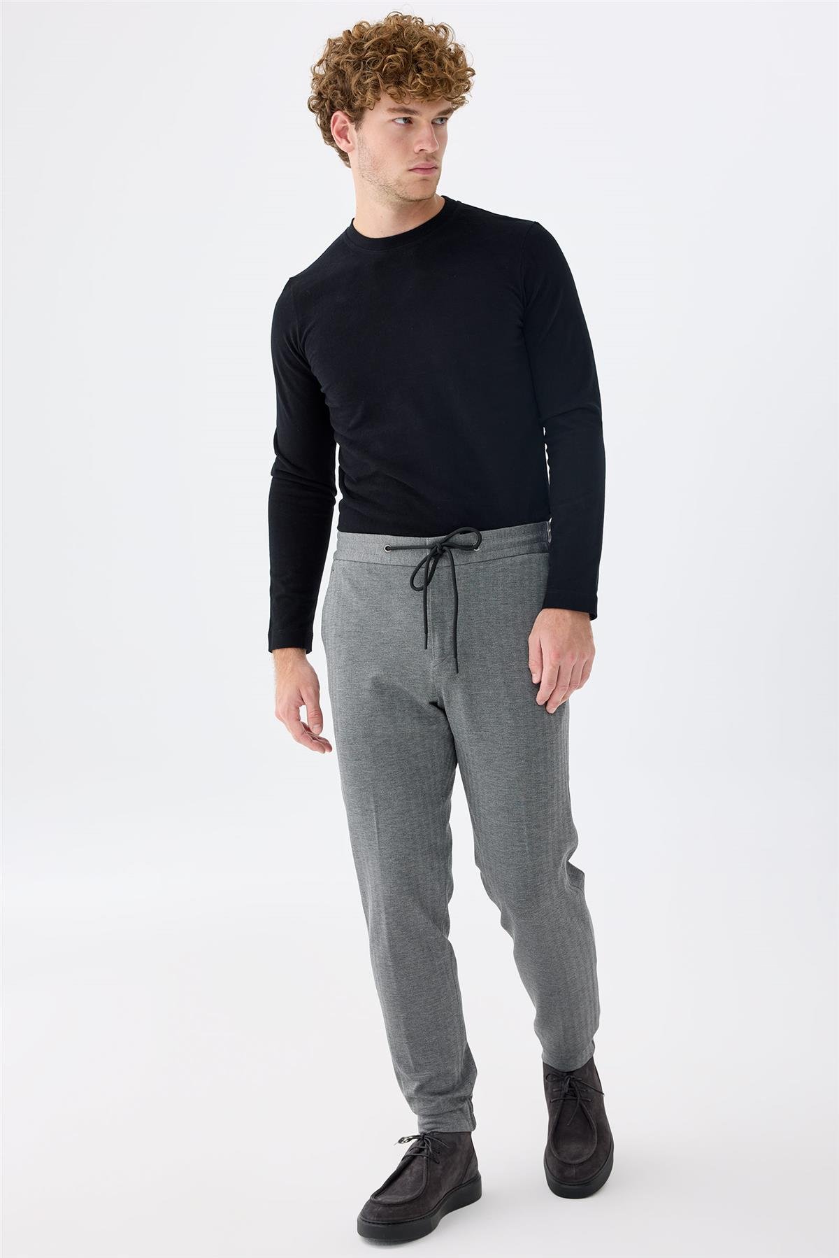 Gri Running Spor Takım Elbise 