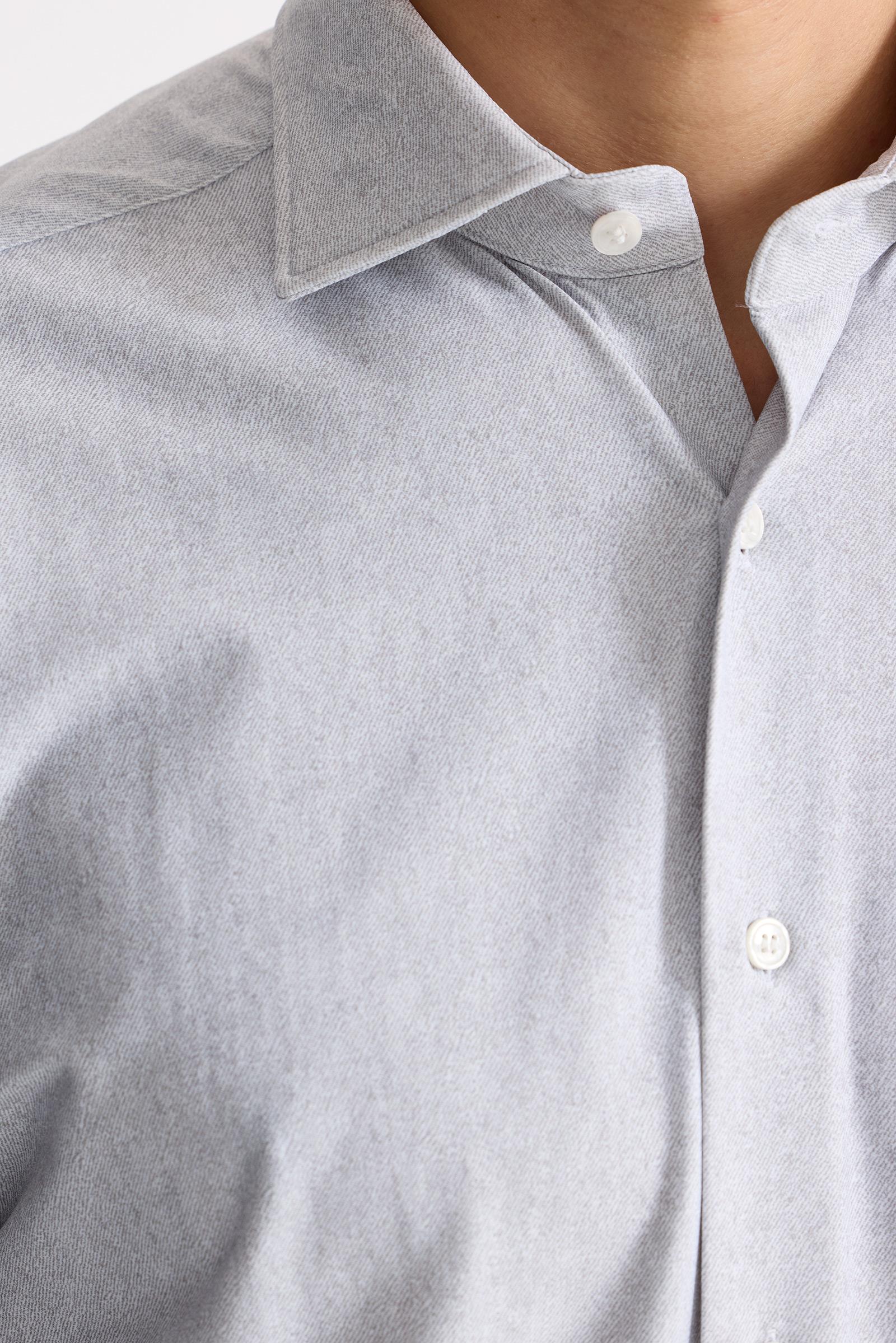 Gri Teknik Kumaş Gömlek