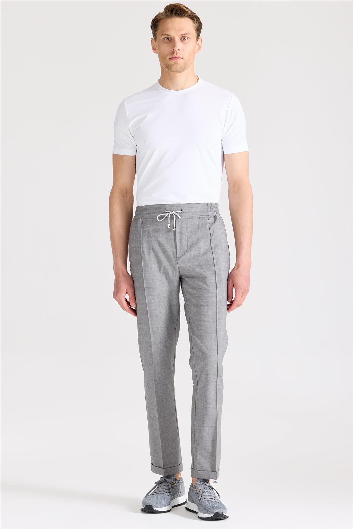 Gri Yün Spor Pantolon