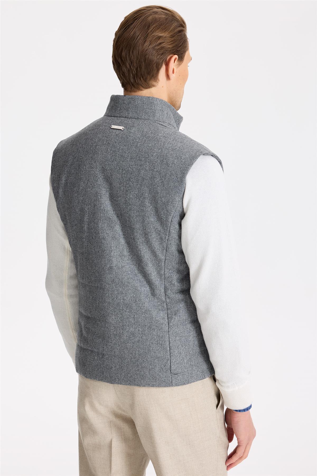 Gri Yün Yelek 