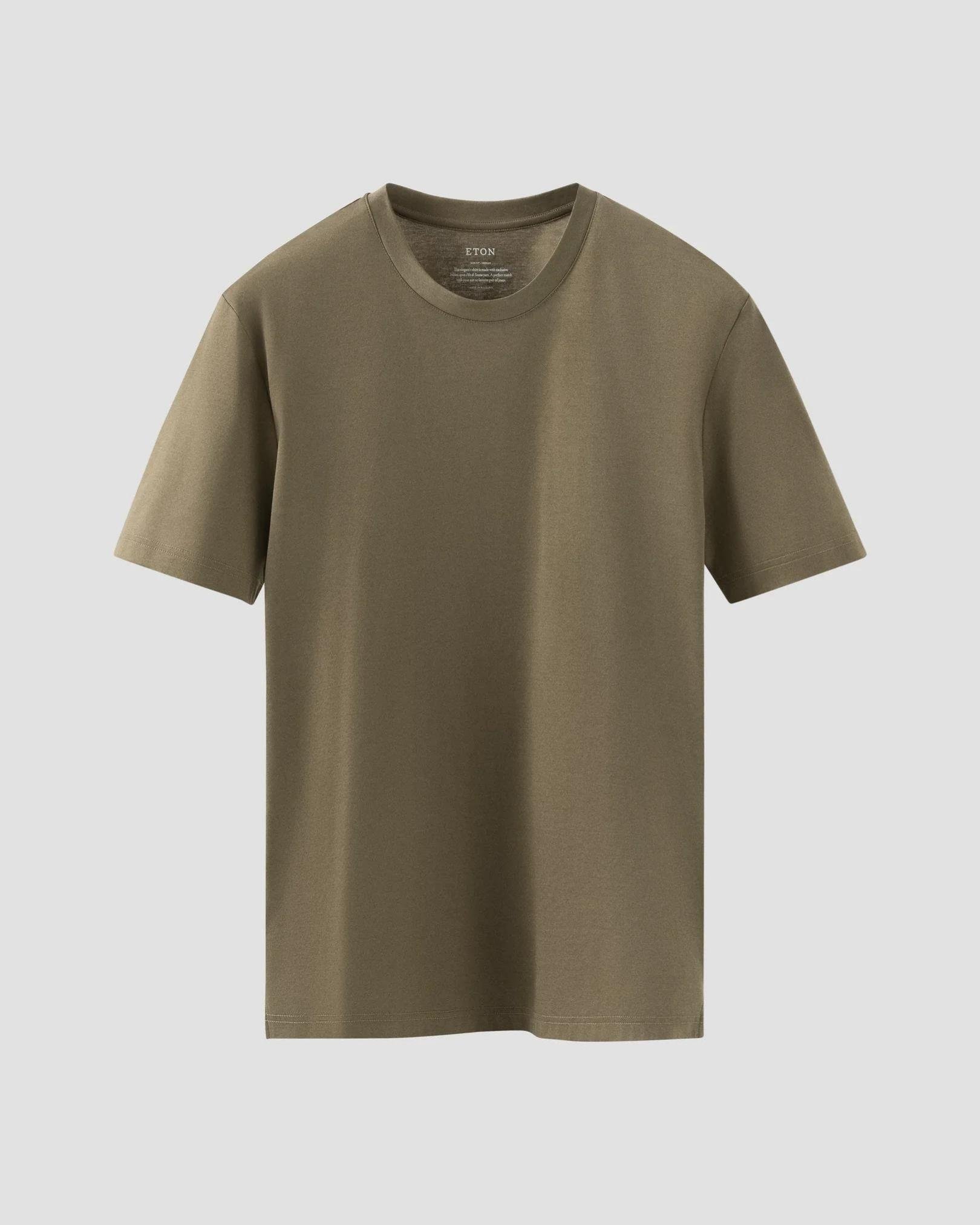 Haki Filo Di Scozia Pamuk  T-Shirt