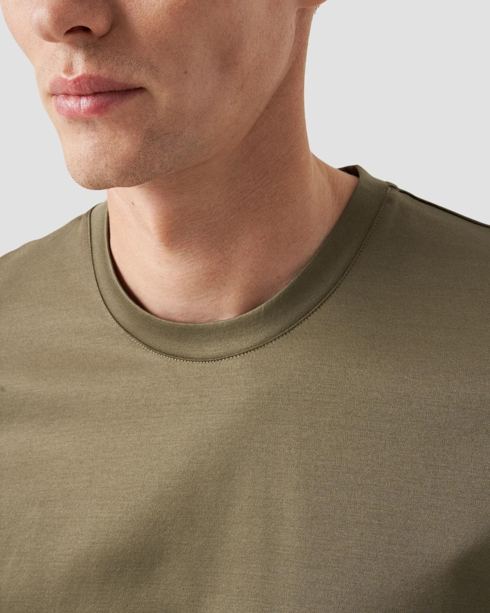 Haki Filo Di Scozia Pamuk  T-Shirt