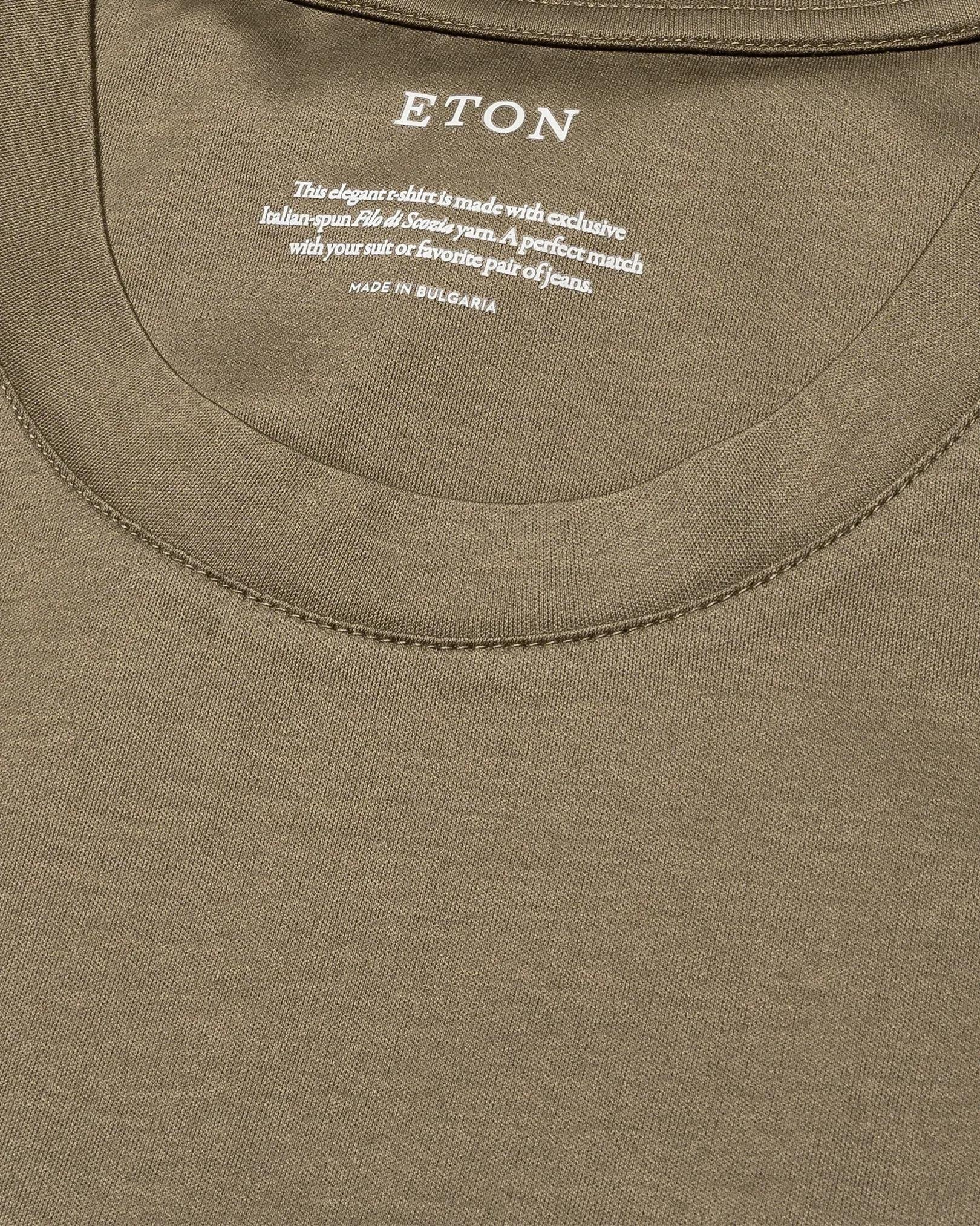 Haki Filo Di Scozia Pamuk  T-Shirt