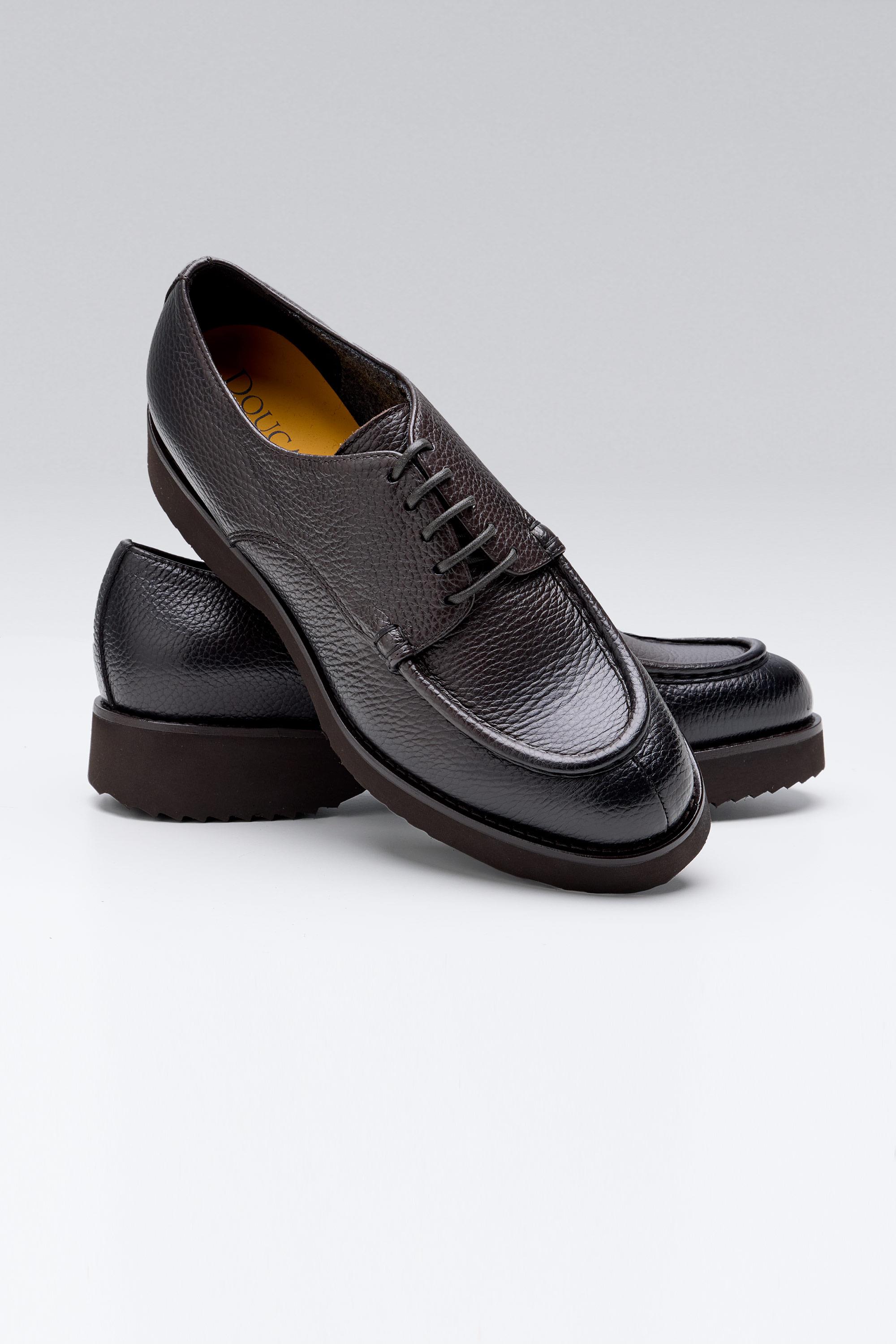 Kahverengi Bağcıklı Derby Deri Ayakkabı