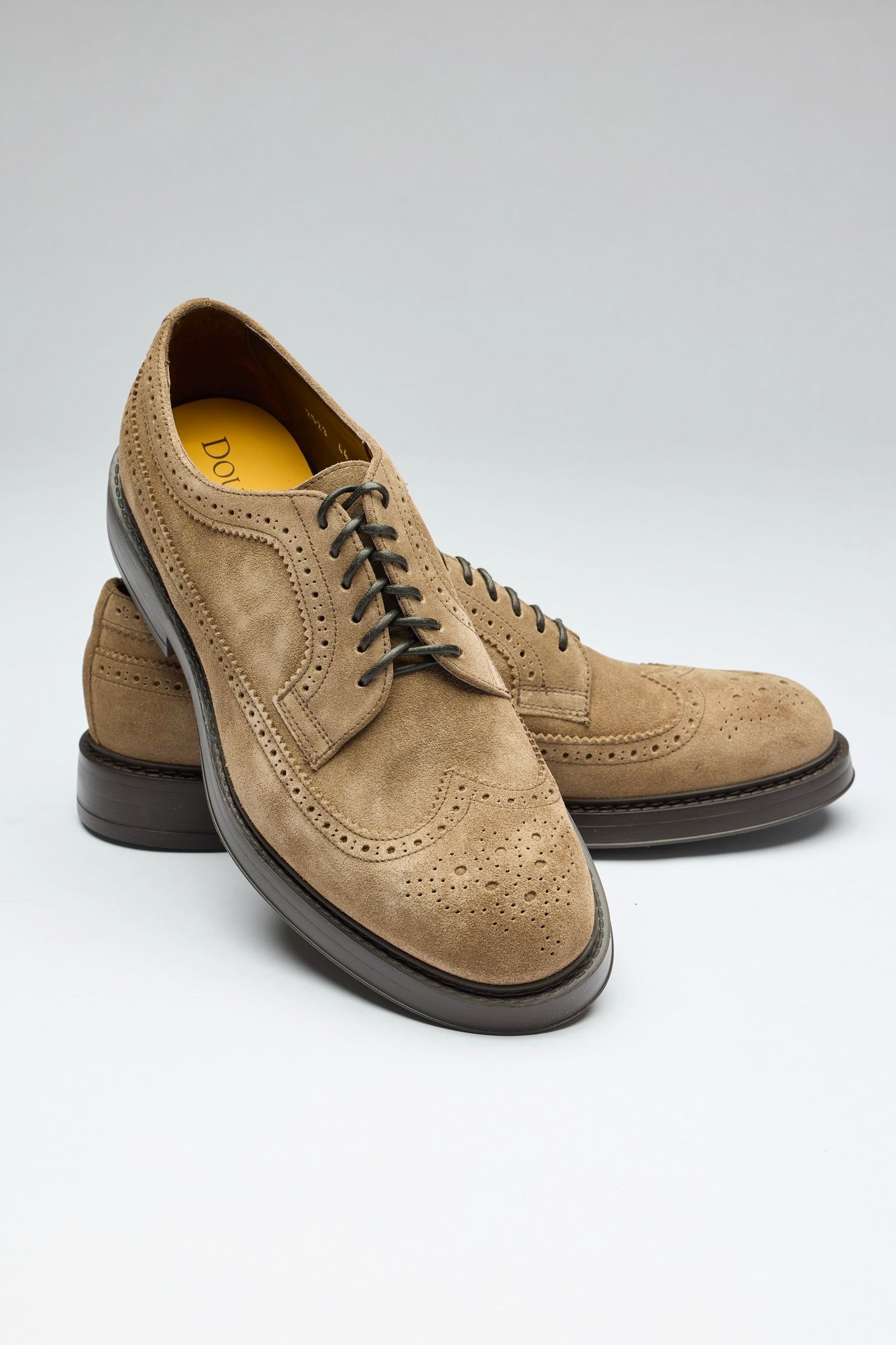 Kahverengi Bağcıklı Derby Süet Ayakkabı