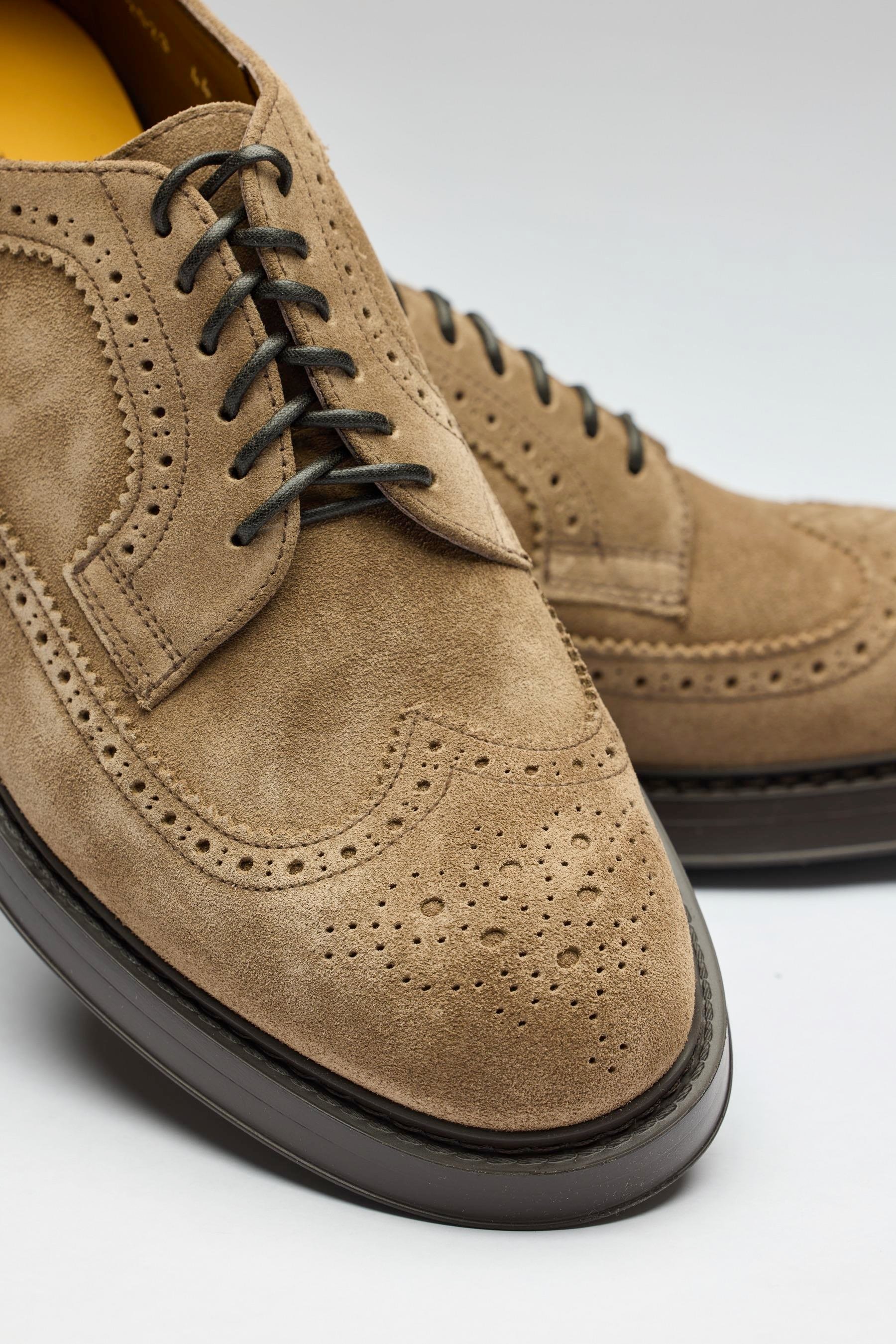 Kahverengi Bağcıklı Derby Süet Ayakkabı