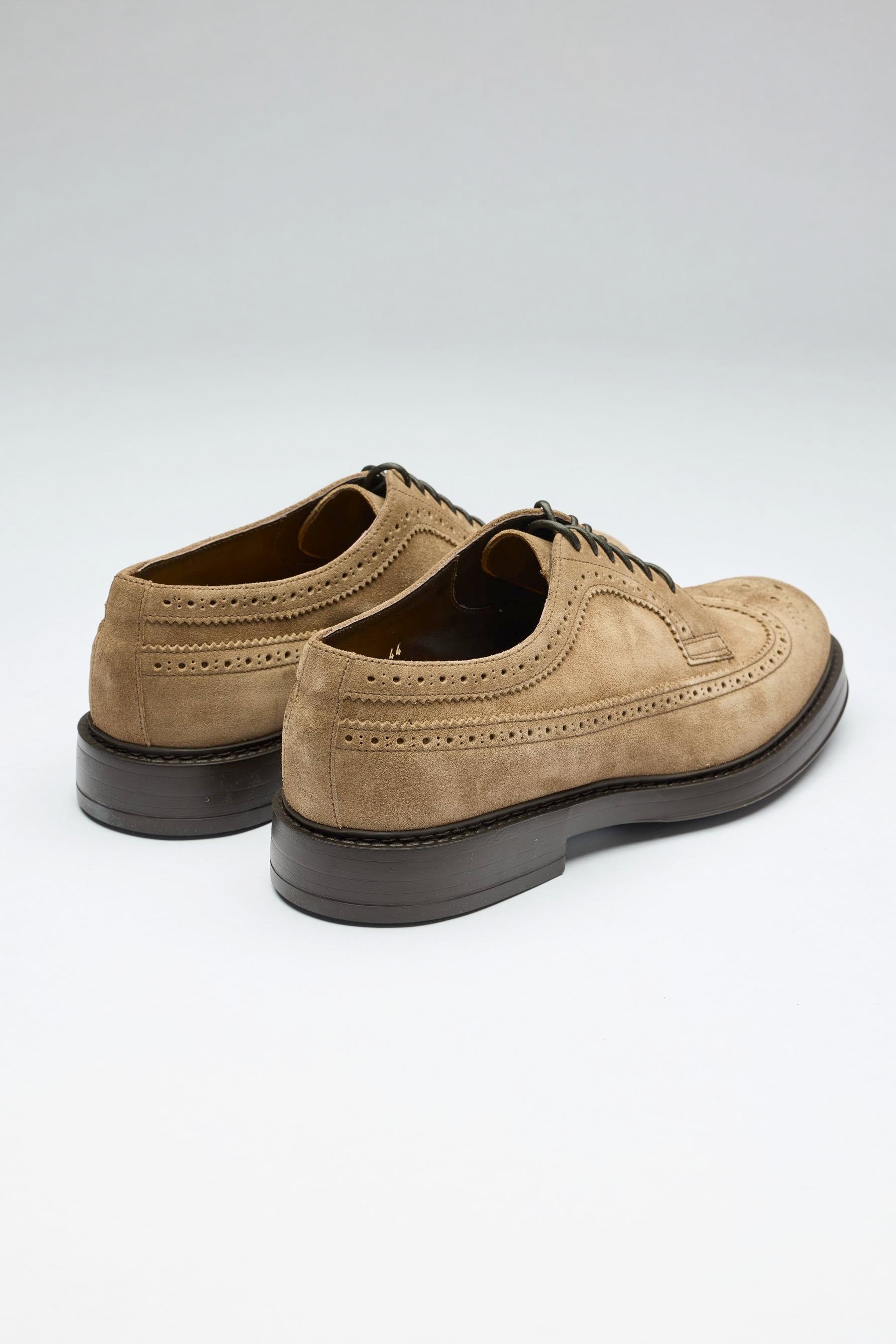 Kahverengi Bağcıklı Derby Süet Ayakkabı