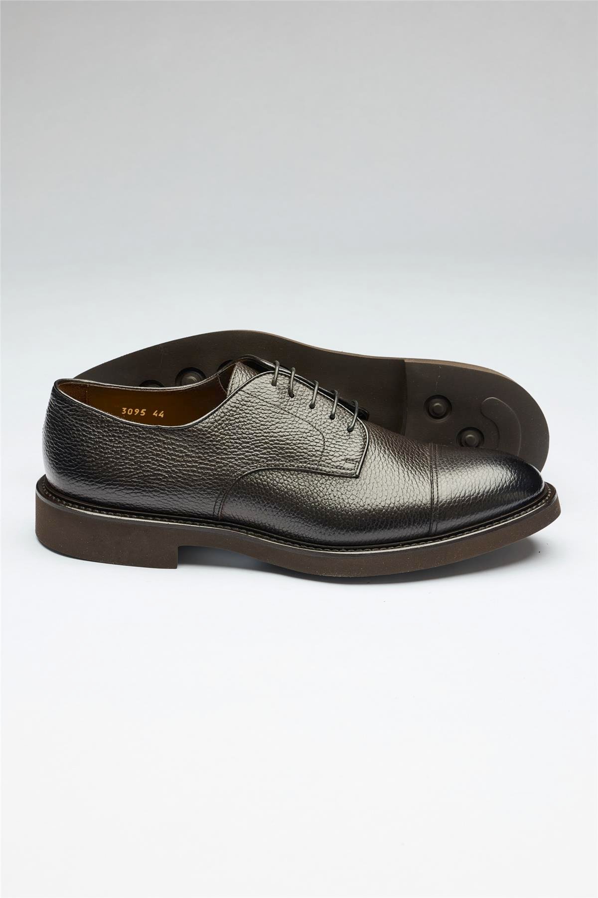 Kahverengi Bağcıklı Deri Ayakkabı