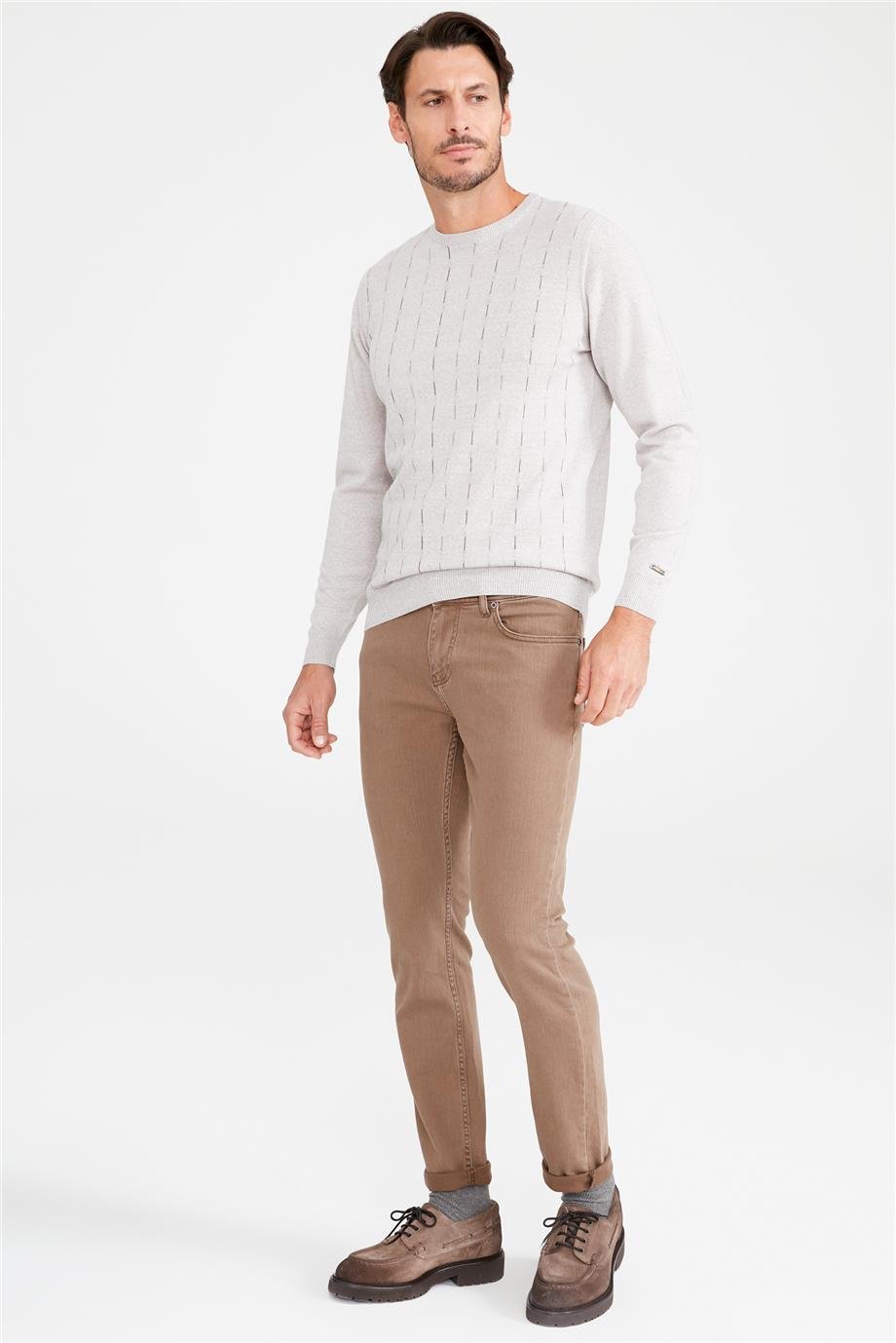 Kahverengi Denim Pantolon