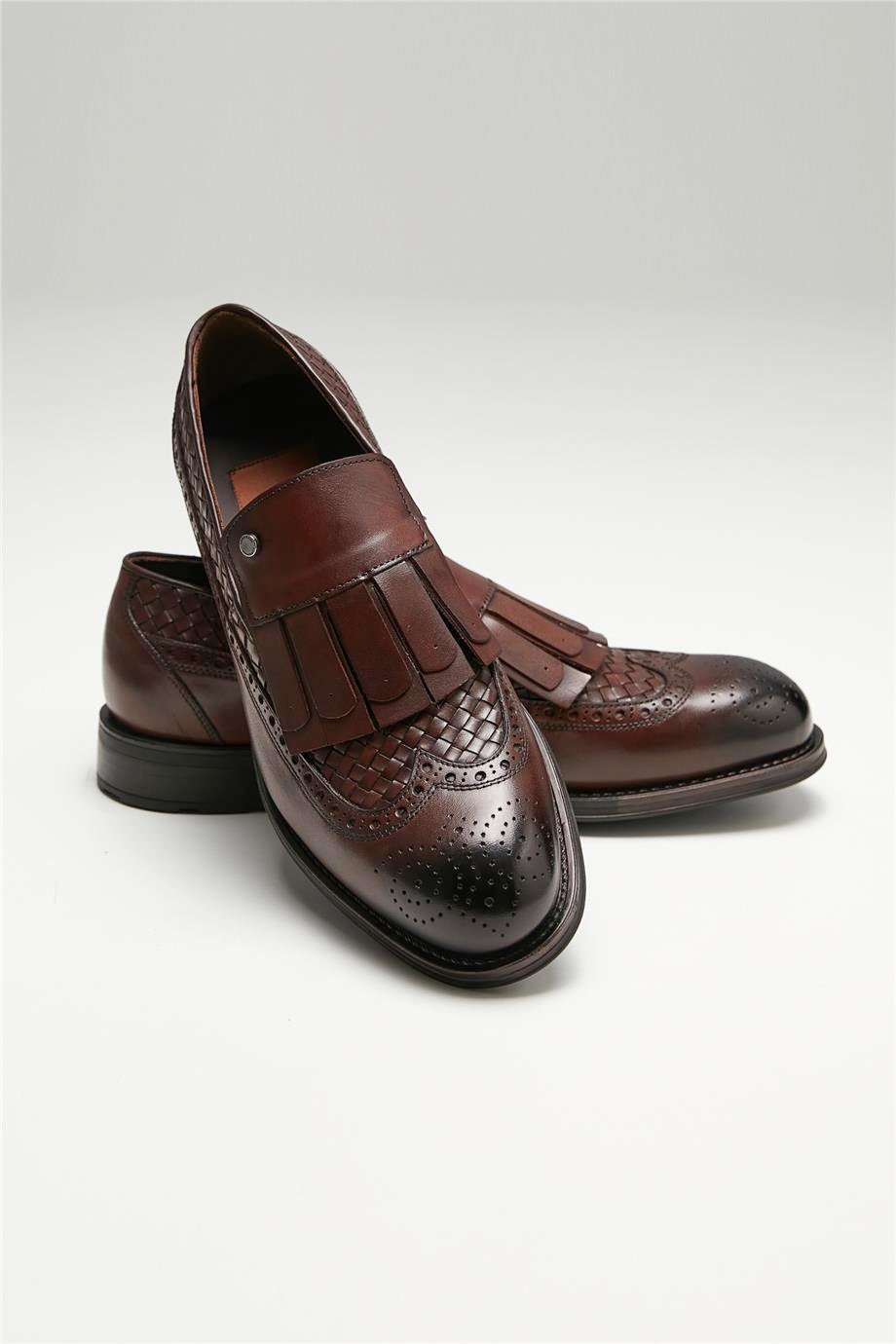 Kahverengi Deri Loafer 