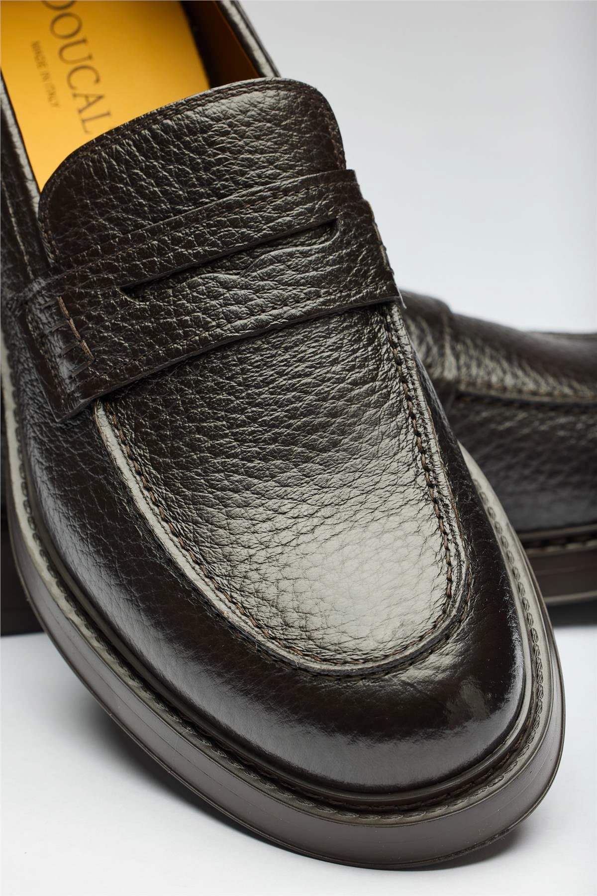 Kahverengi Deri Penny Loafer