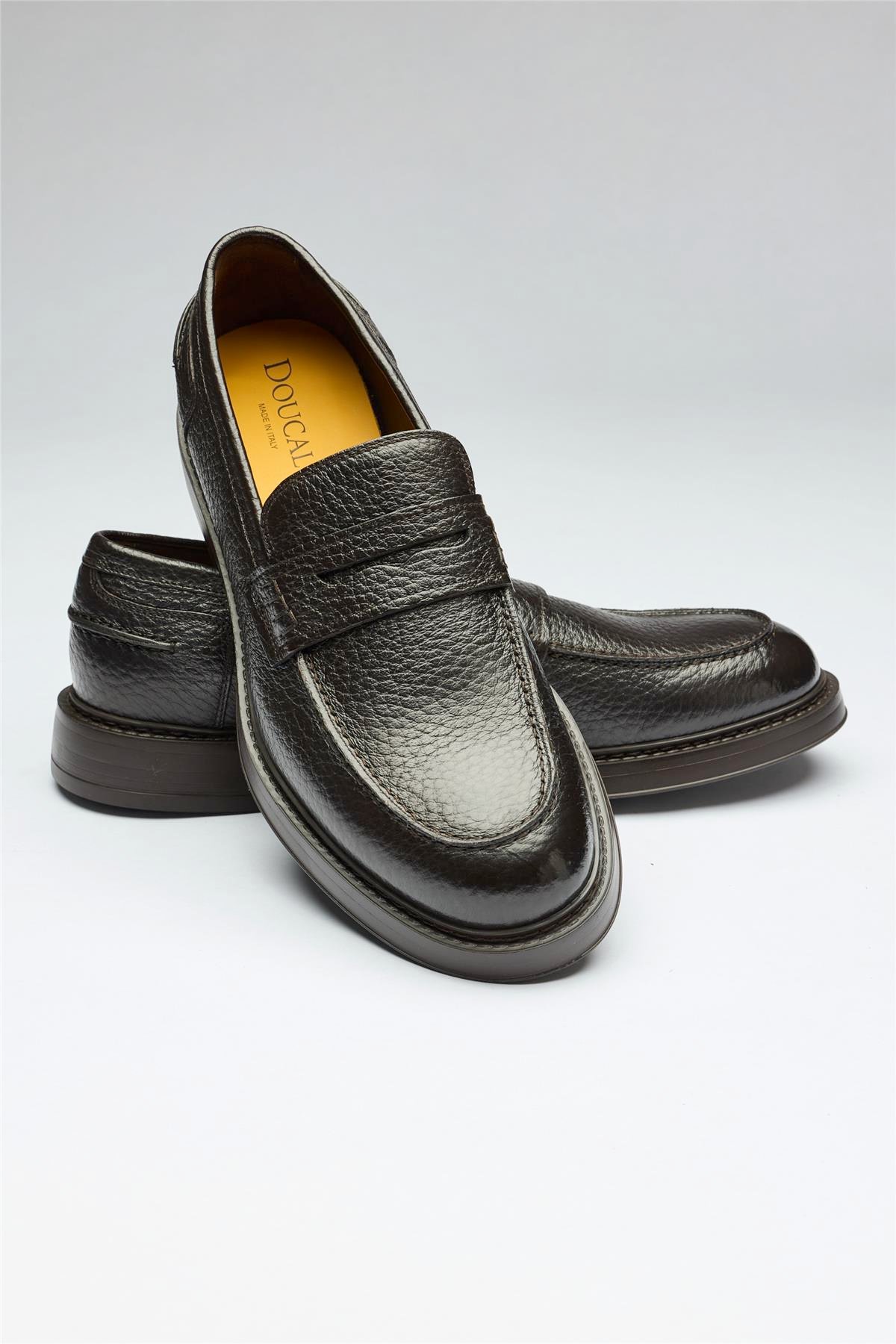 Kahverengi Deri Penny Loafer