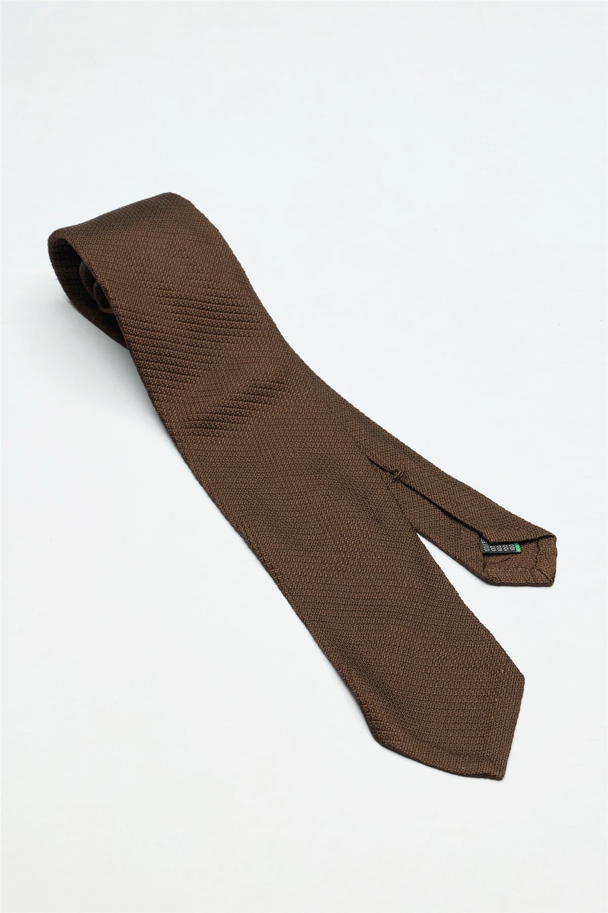 Kahverengi Garza İpek Kravat