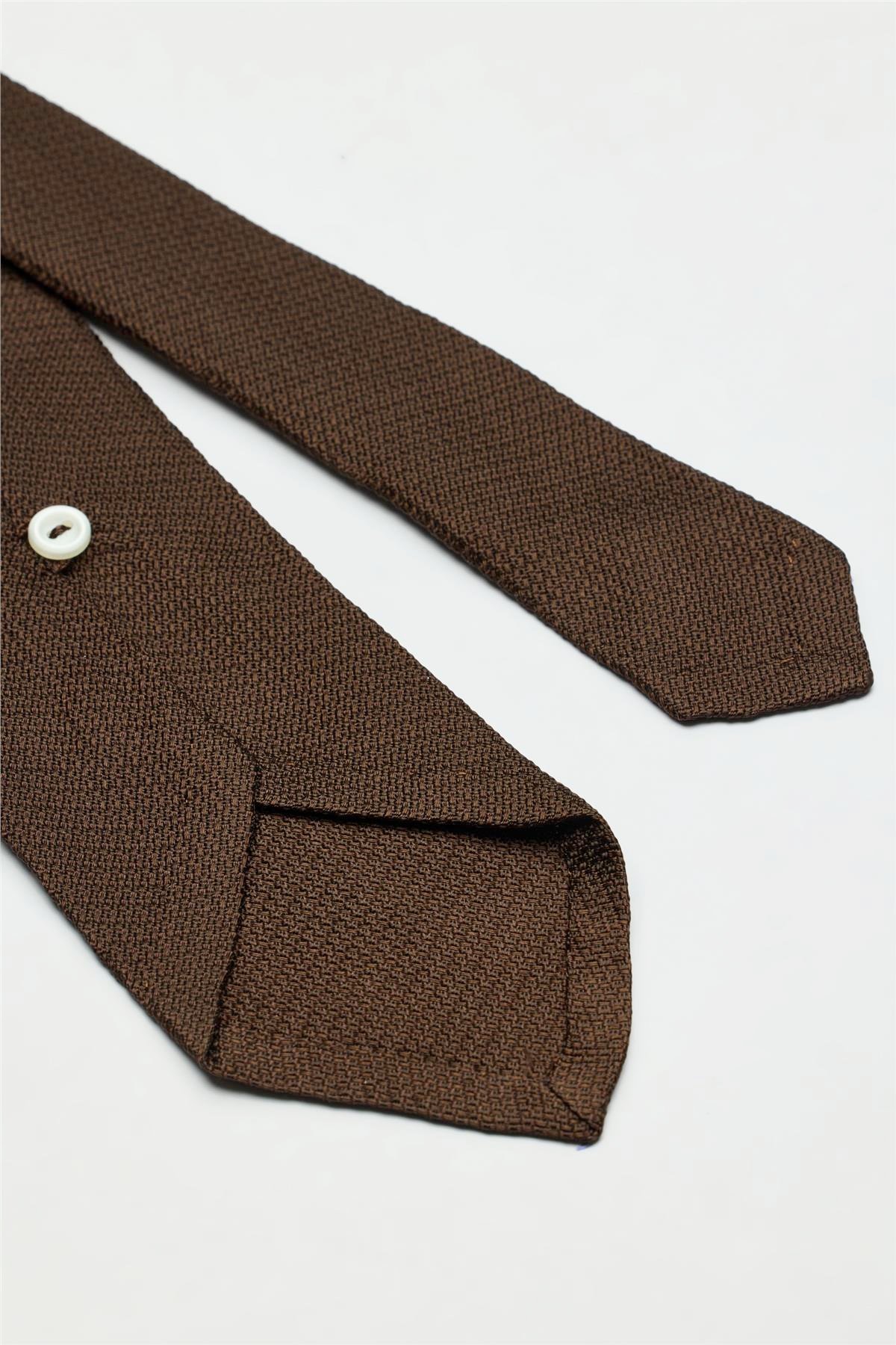 Kahverengi Garza İpek Kravat