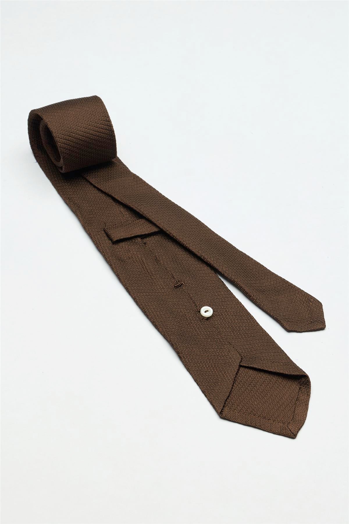 Kahverengi Garza İpek Kravat