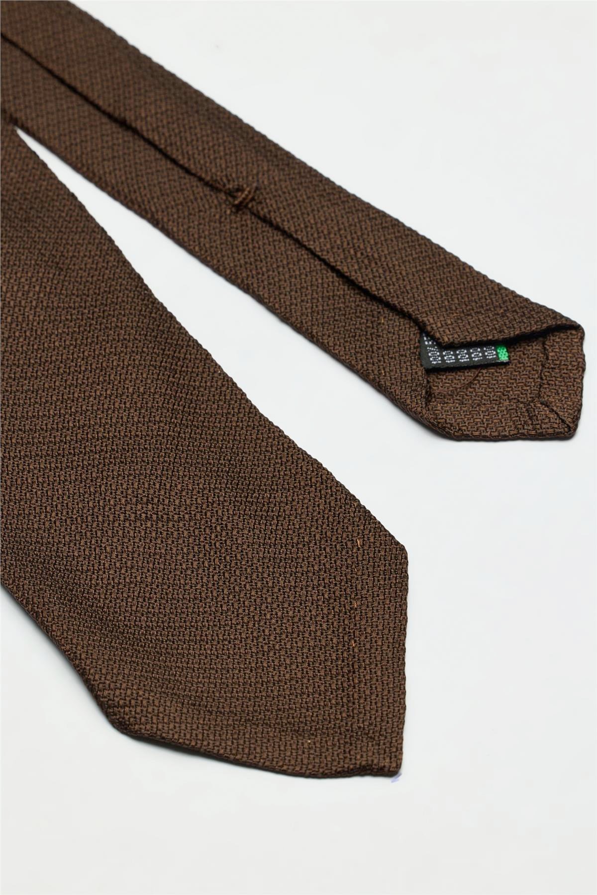 Kahverengi Garza İpek Kravat