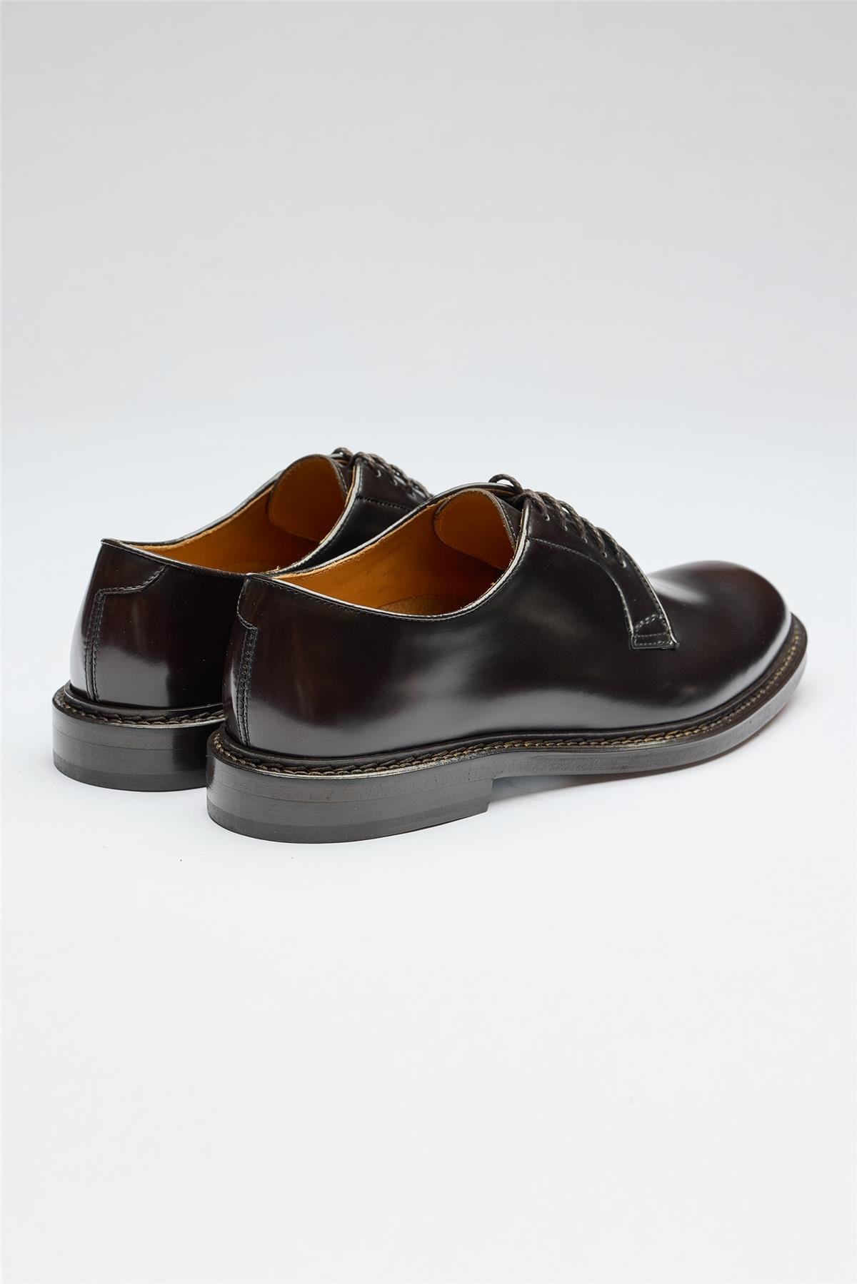 Kahverengi Good Year Bağcıklı Deri Ayakkabı