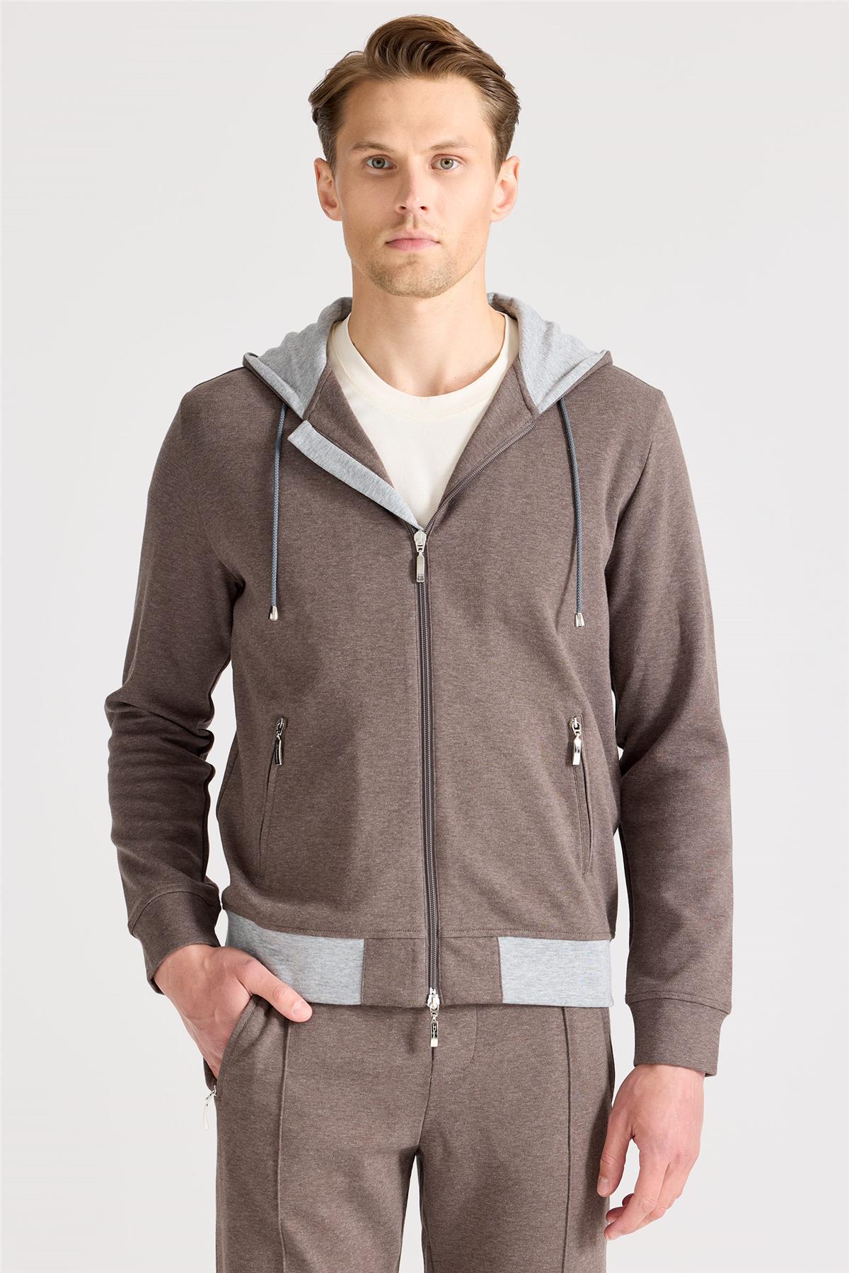 Kahverengi Pamuk Eşofman Takımı