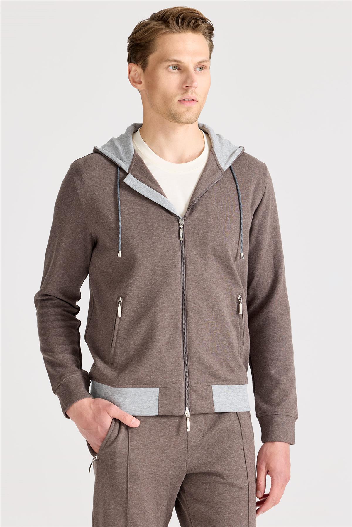 Kahverengi Pamuk Eşofman Takımı