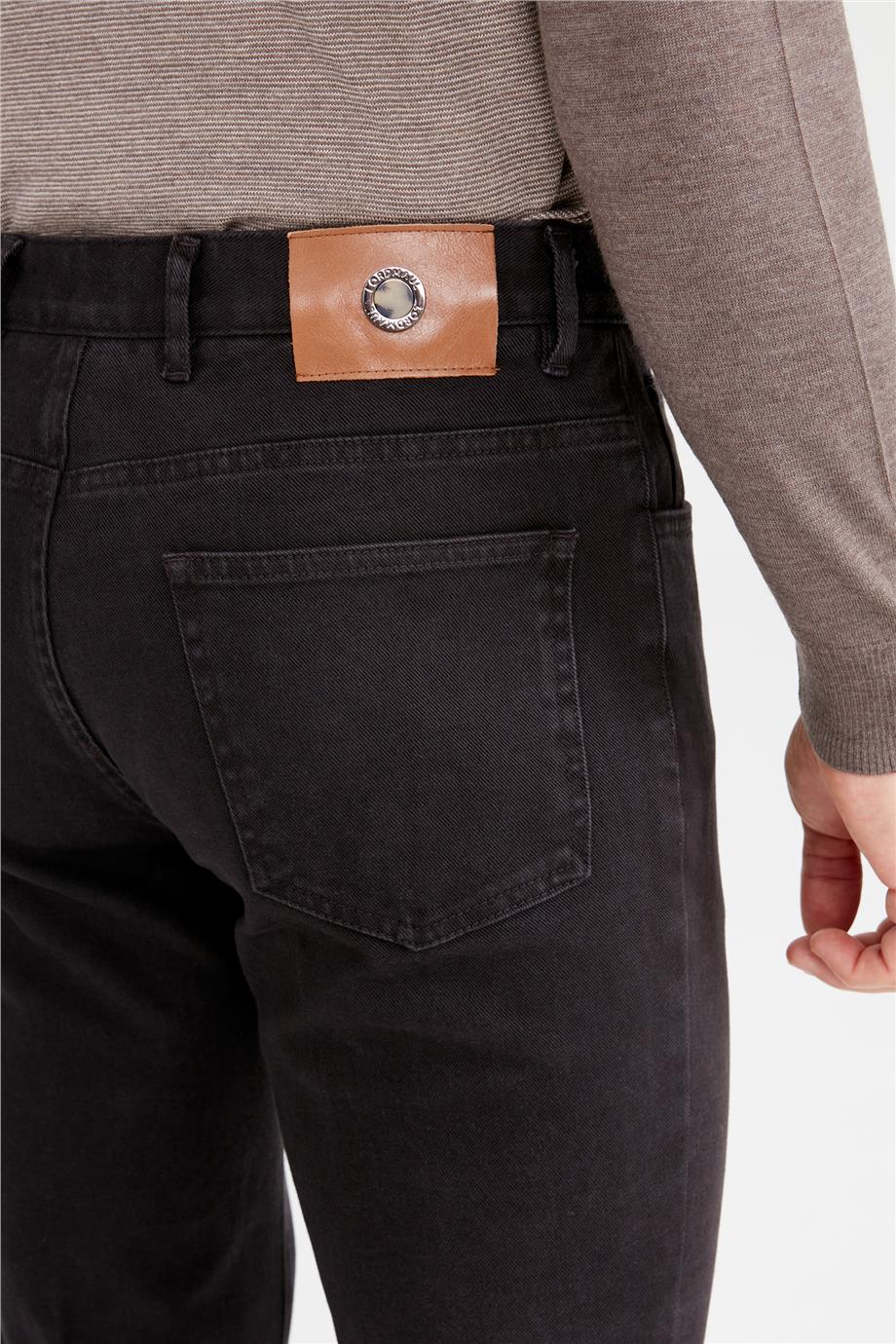 Kahverengi Pamuk Tencel Kanvas Pantolon