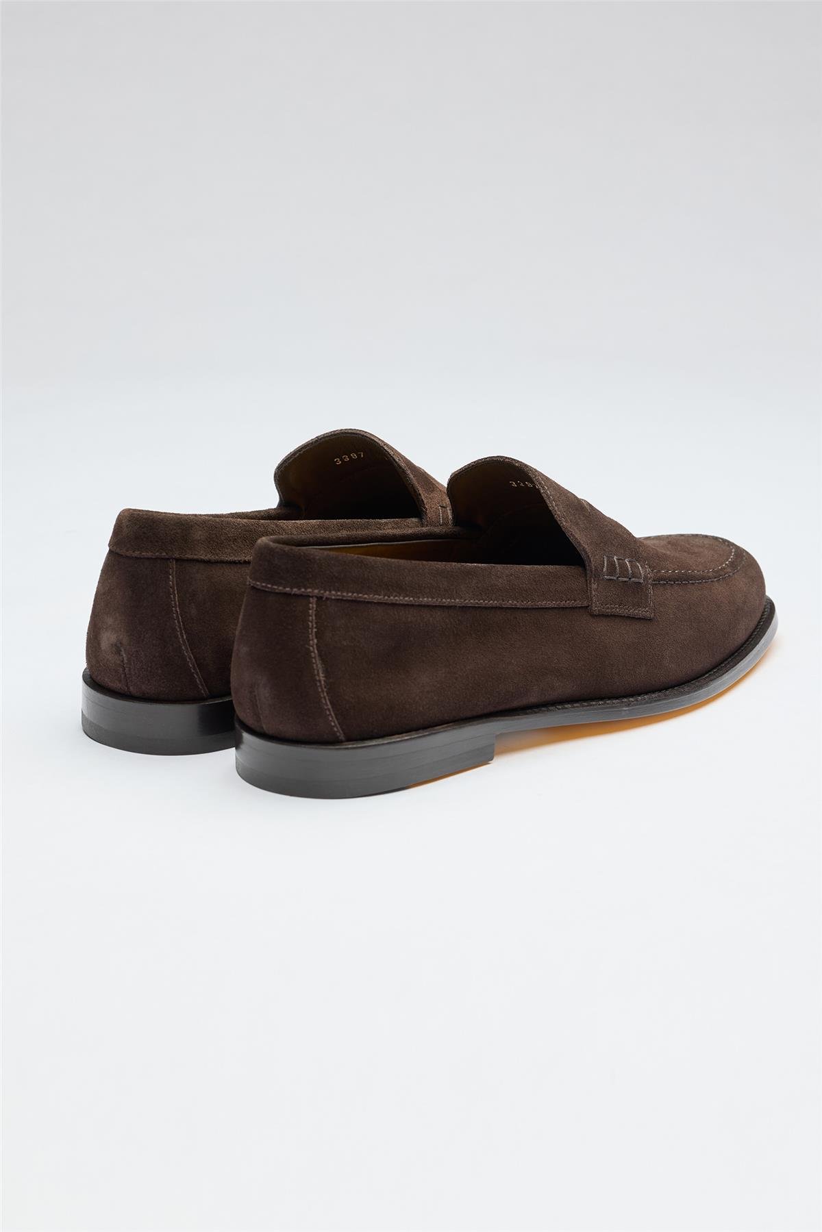 Kahverengi Süed Penny Loafer