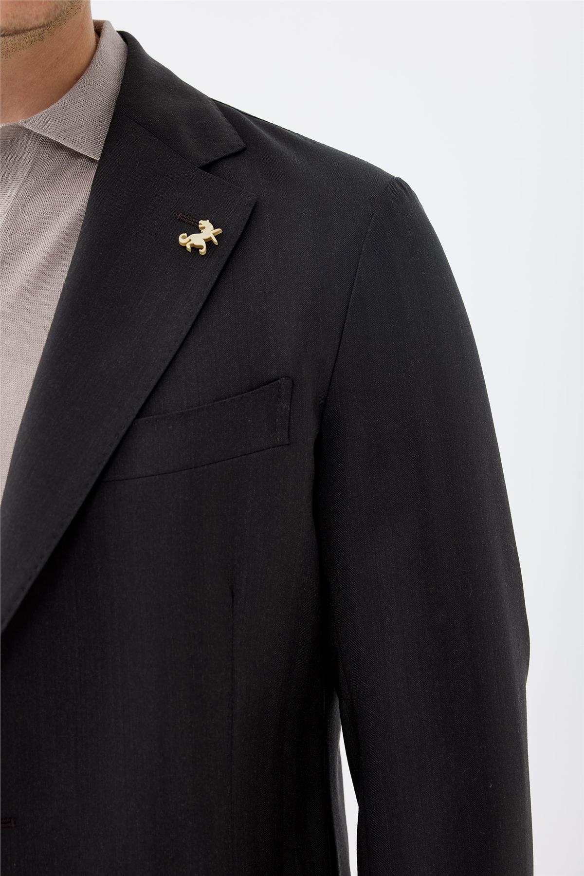 Kahverengi Zero Gravity Yün Takım Elbise 