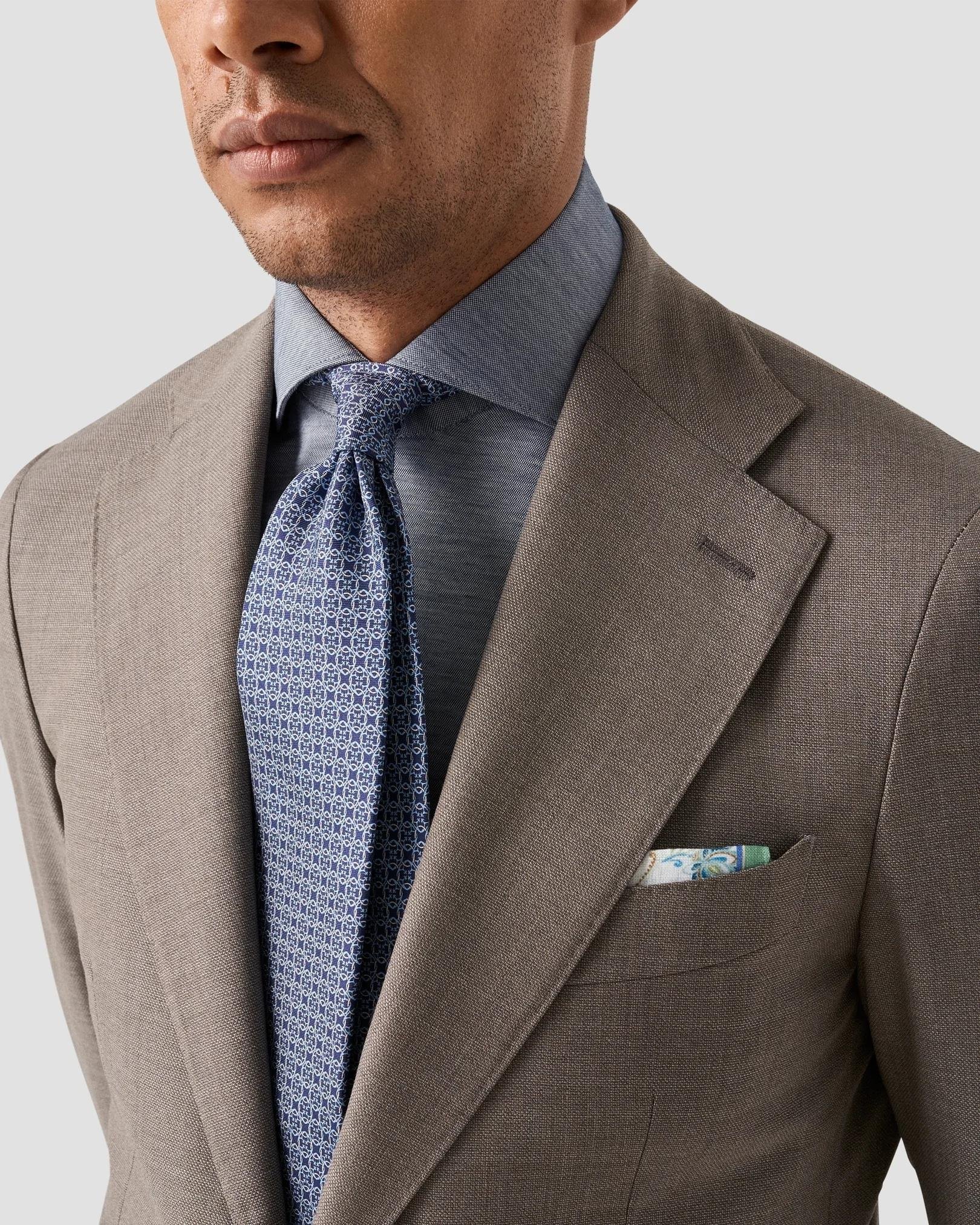 Koyu Mavi Contemporary Filo Di Scozia Gömlek