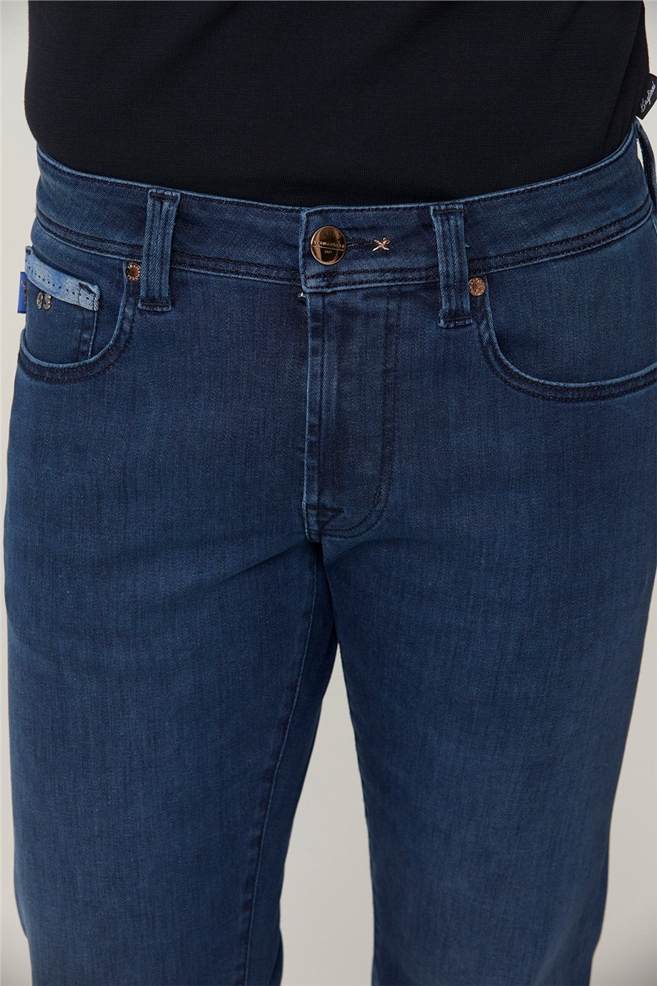 Dark Blue Michelangelo Slim Denim Pants