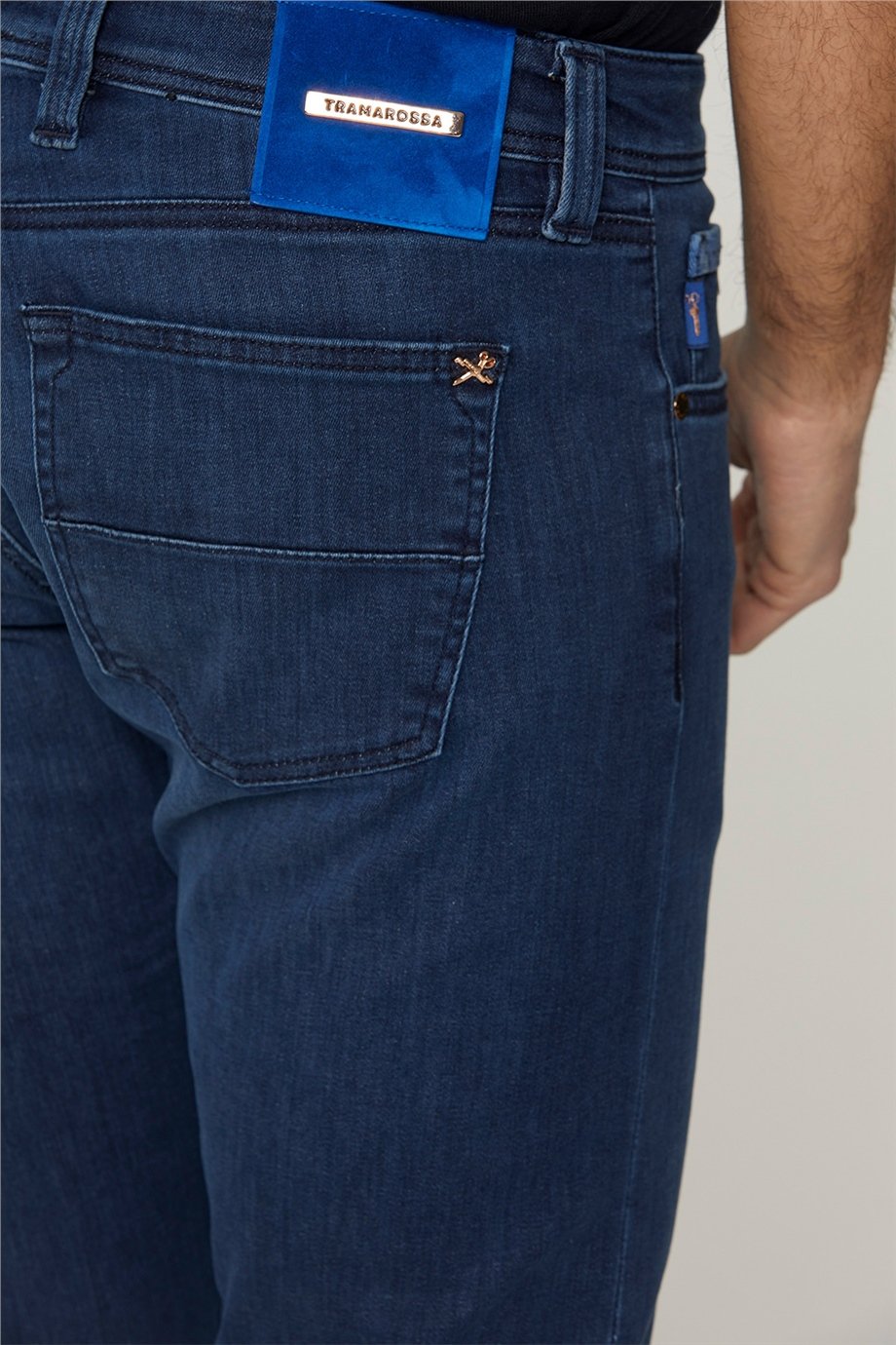 Dark Blue Michelangelo Slim Denim Pants