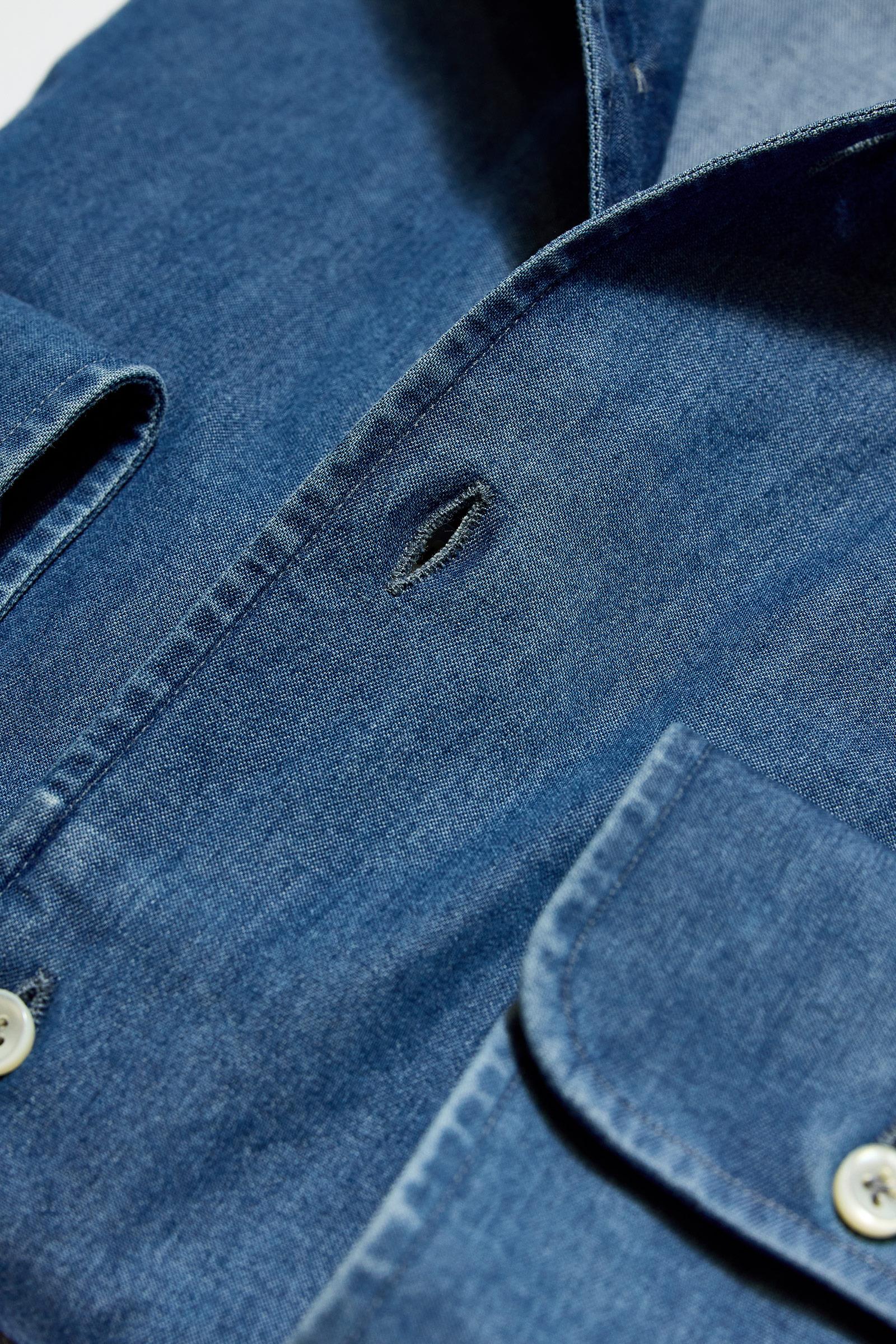 Koyu Mavi One-Piece Denim Gömlek