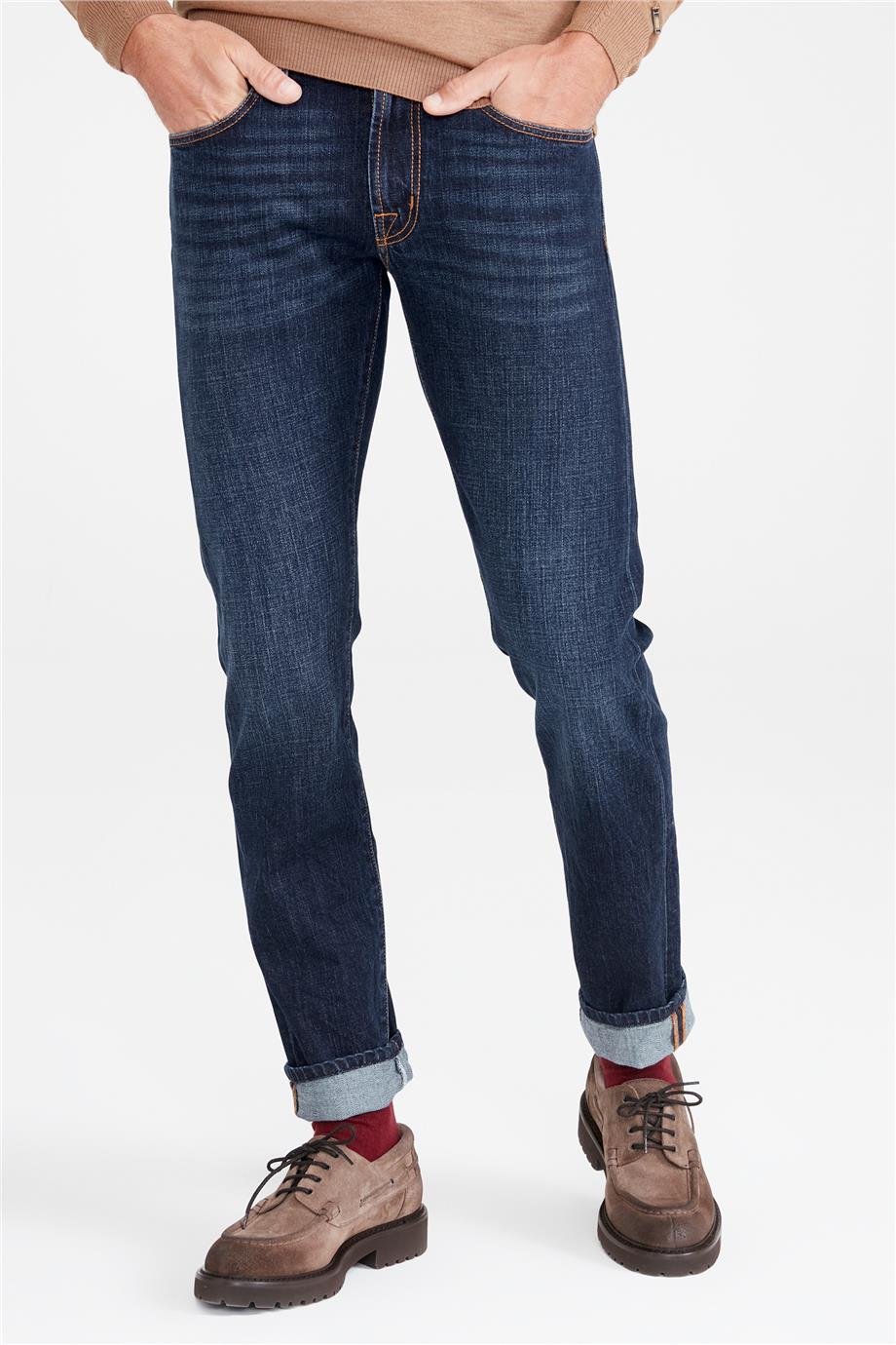 Koyu Mavi Vintage Denim Pantolon