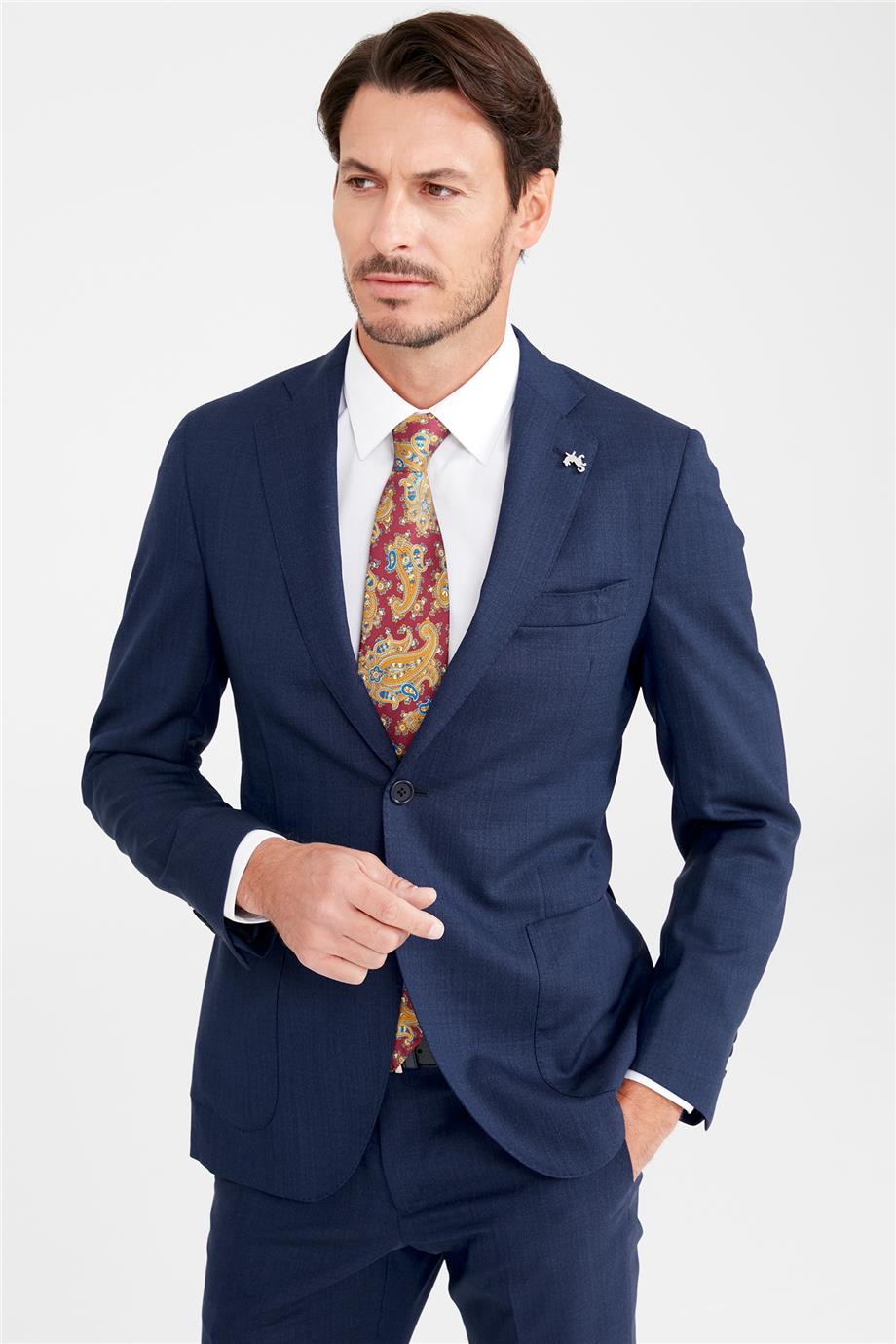 Koyu Mavi Yün Takım Elibse