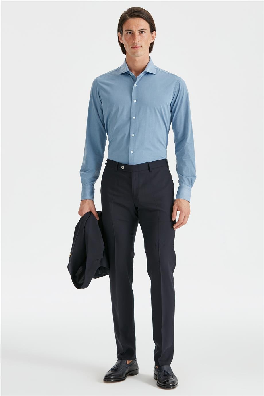 Lacivert Astarsız Yün Takım Elbise