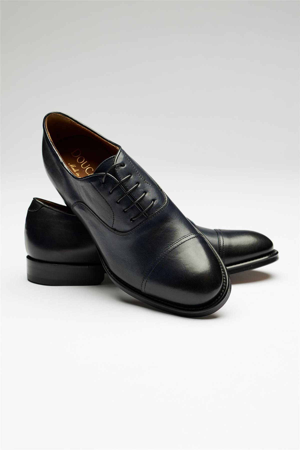 Lacivert Bağcıklı Klasik Deri Ayakkabı