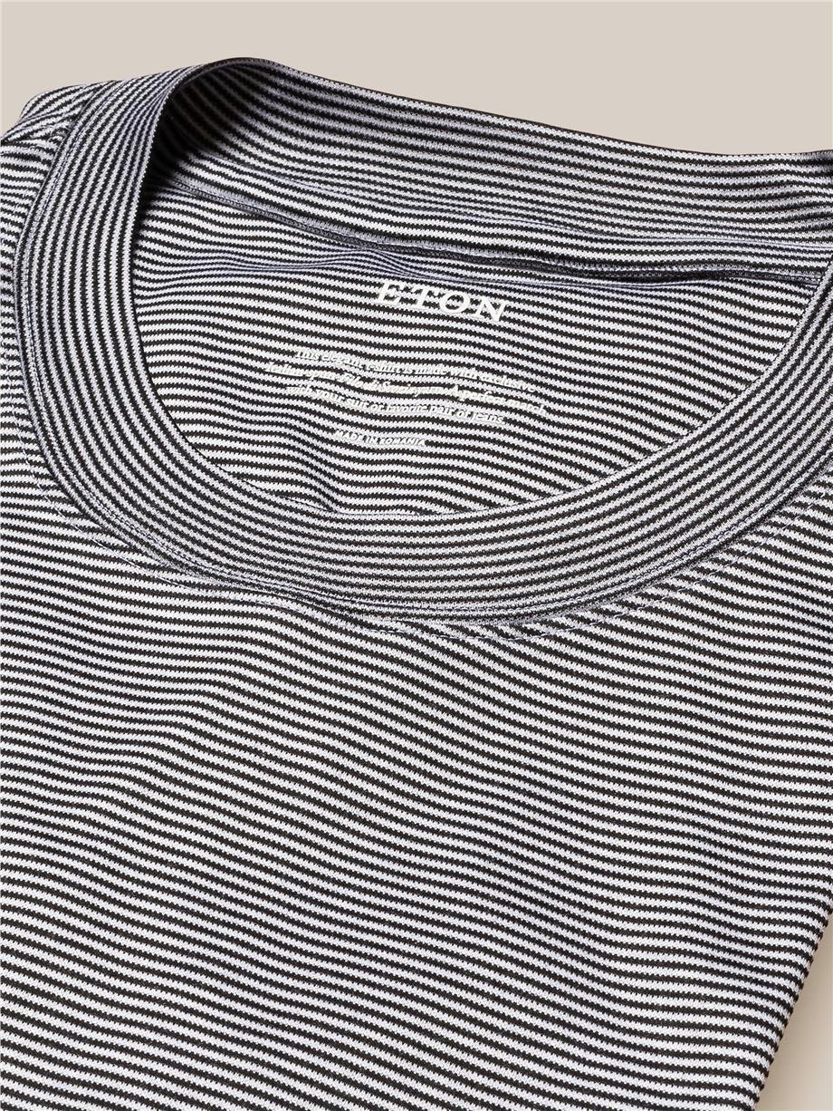 Lacivert Çizgili Filo di Scozia T-shirt