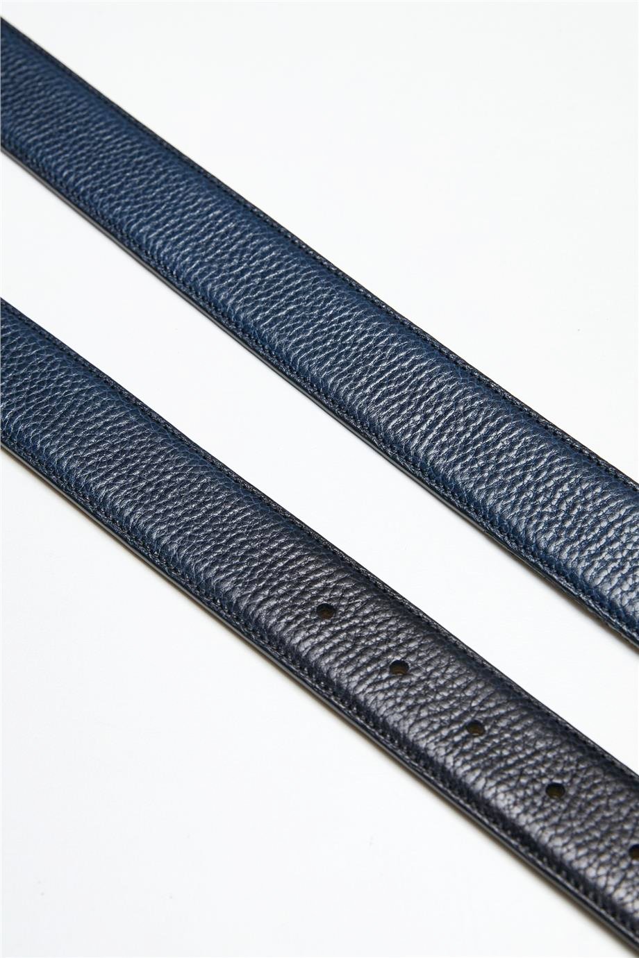 Lacivert Deri Erkek Kemer