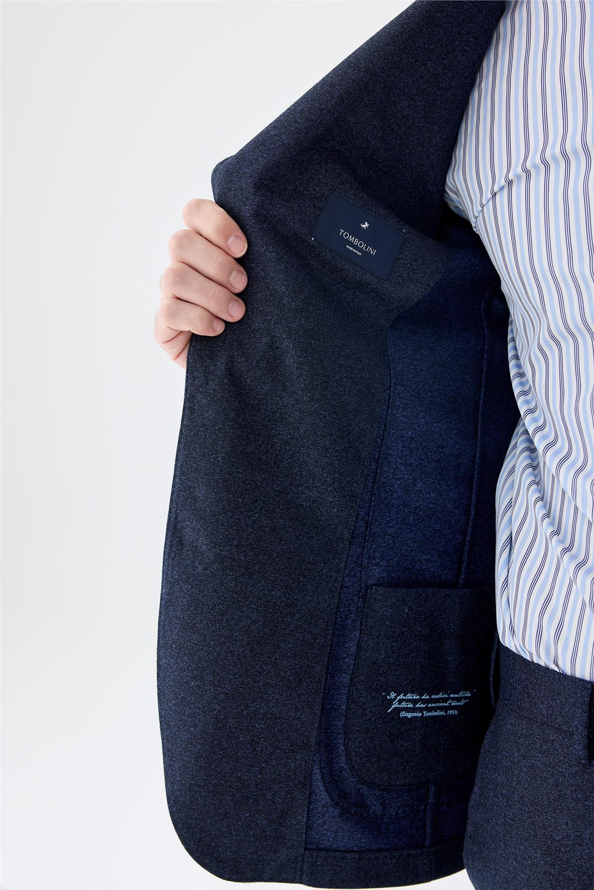 Lacivert Flanel Yün Takım Elbise