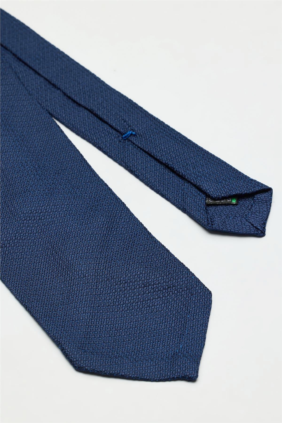 Lacivert Garza İpek Kravat