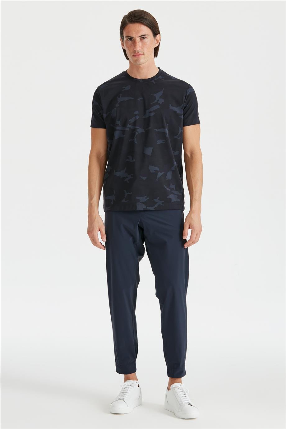 Lacivert Kamuflaj Teknik T-shirt