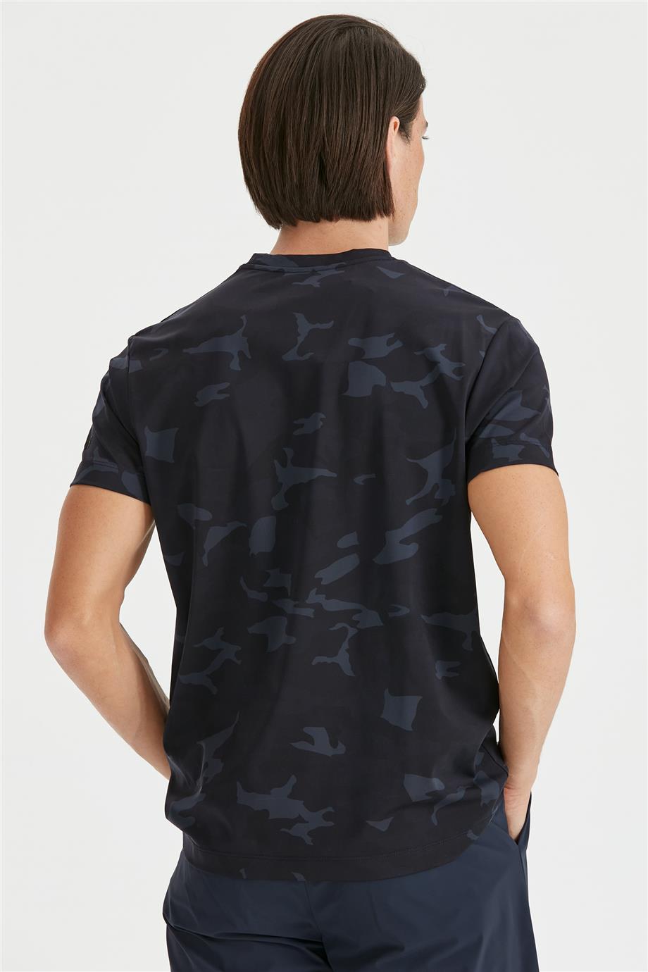 Lacivert Kamuflaj Teknik T-shirt