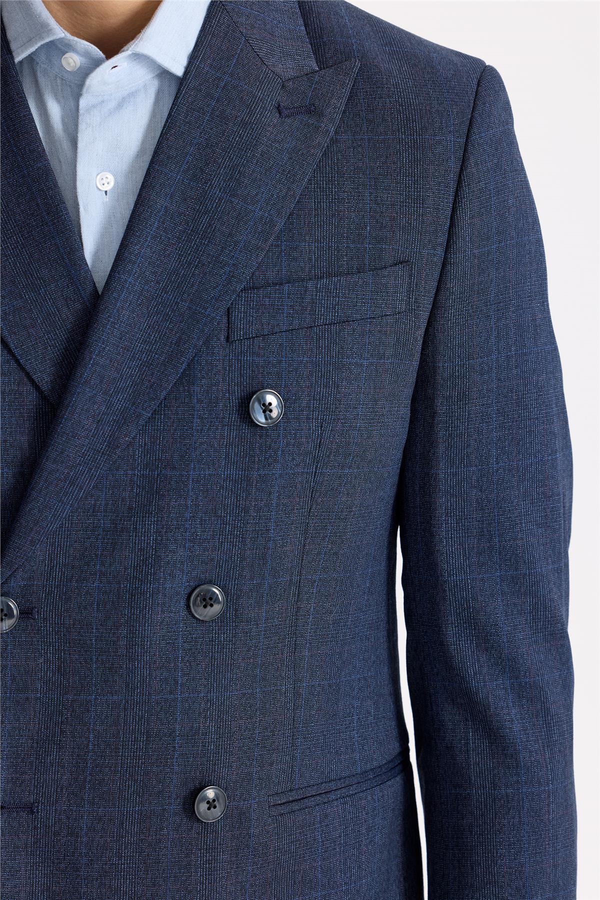 Lacivert Kruvaze Yün Takım Elbise