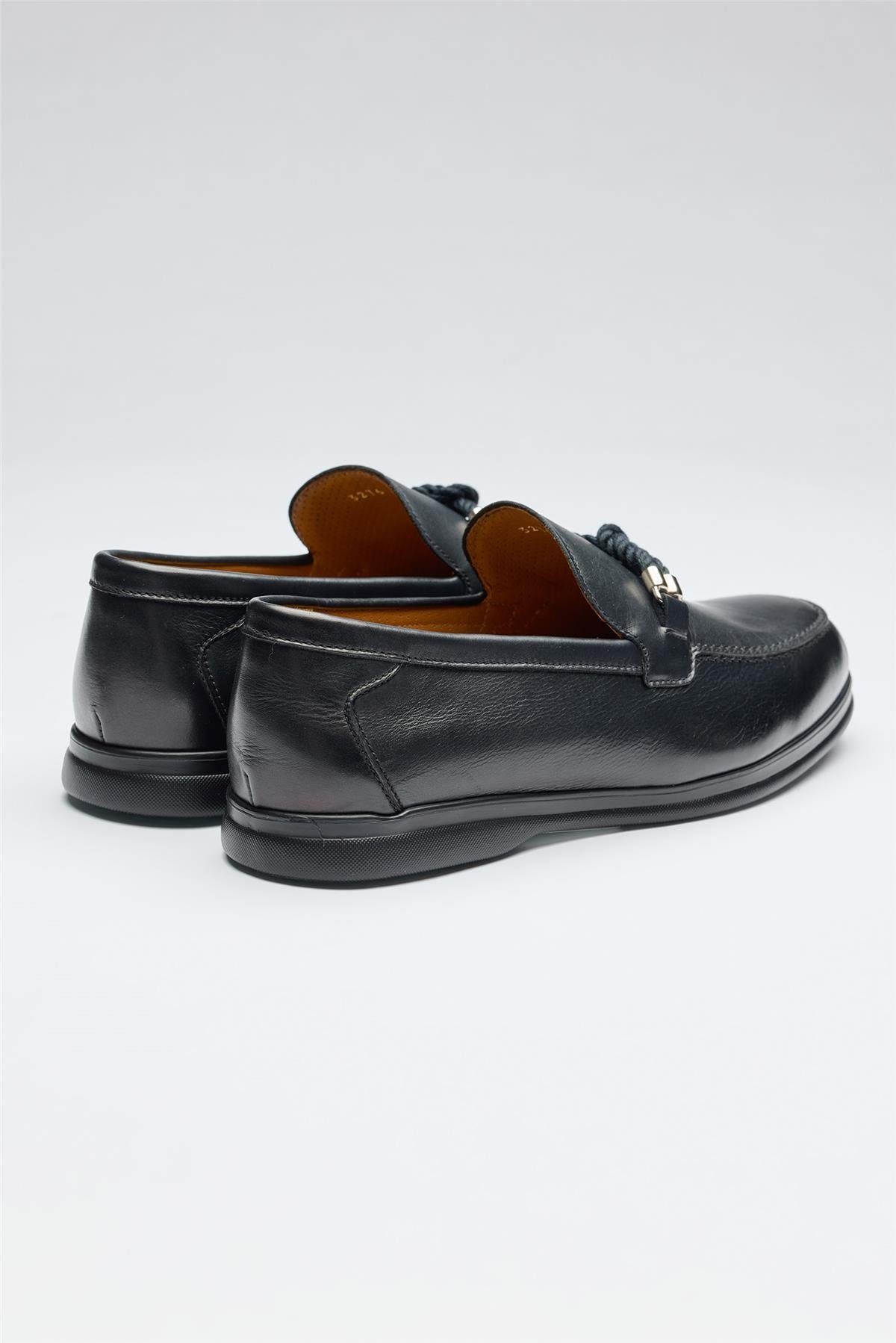 Lacivert Marine Deri Loafer