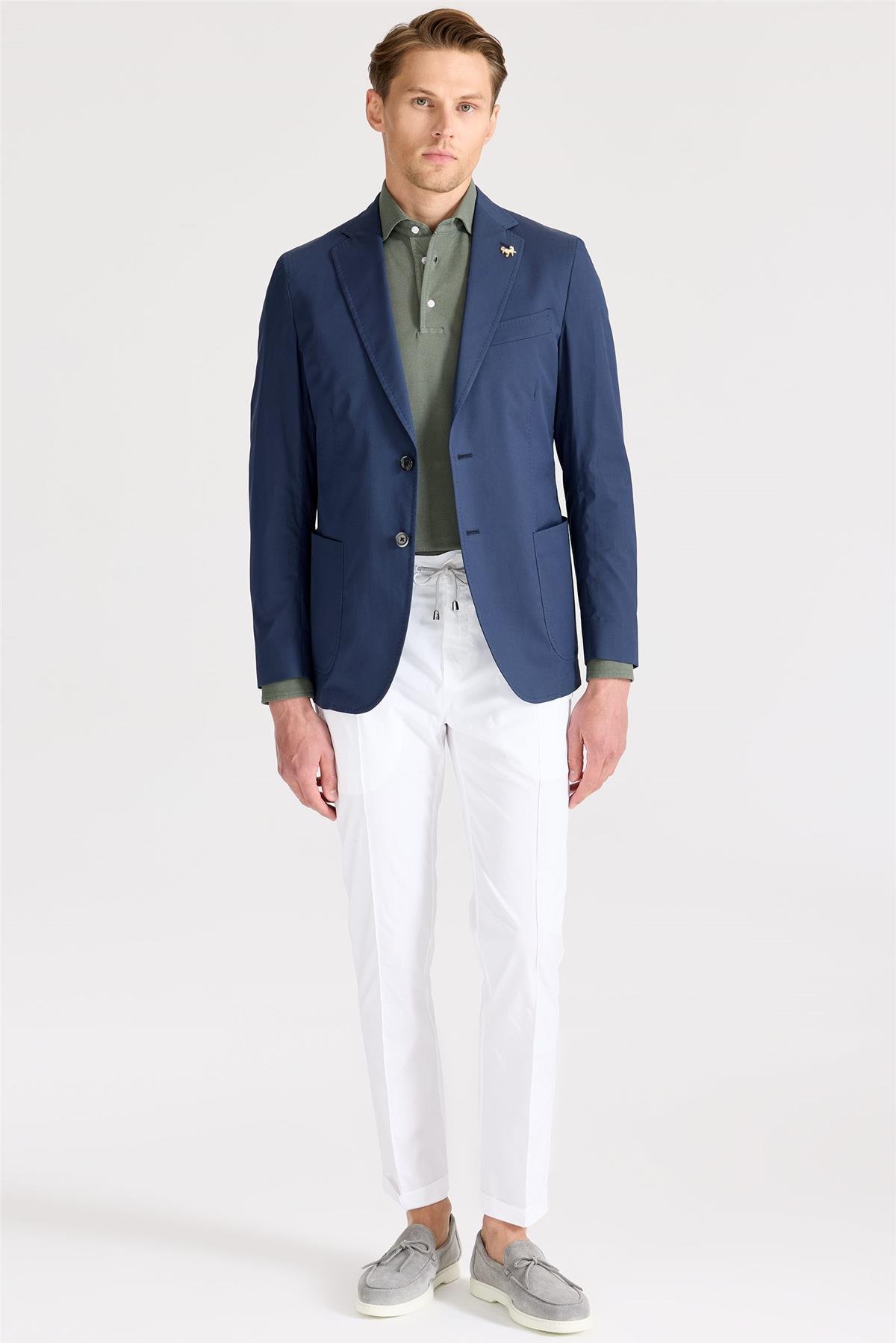 Lacivert Pamuk Ceket