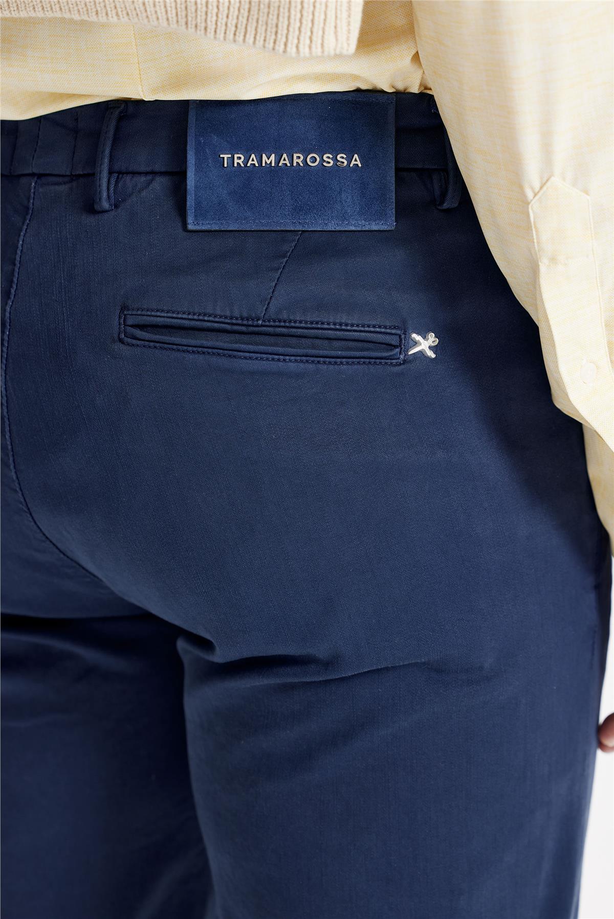 Lacivert Pamuk Chino Pantolon 