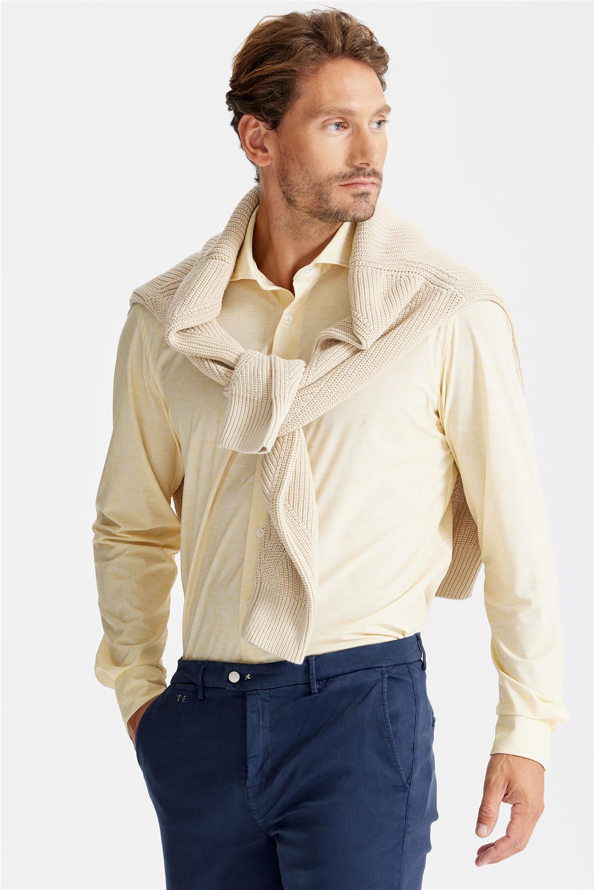 Lacivert Pamuk Chino Pantolon 