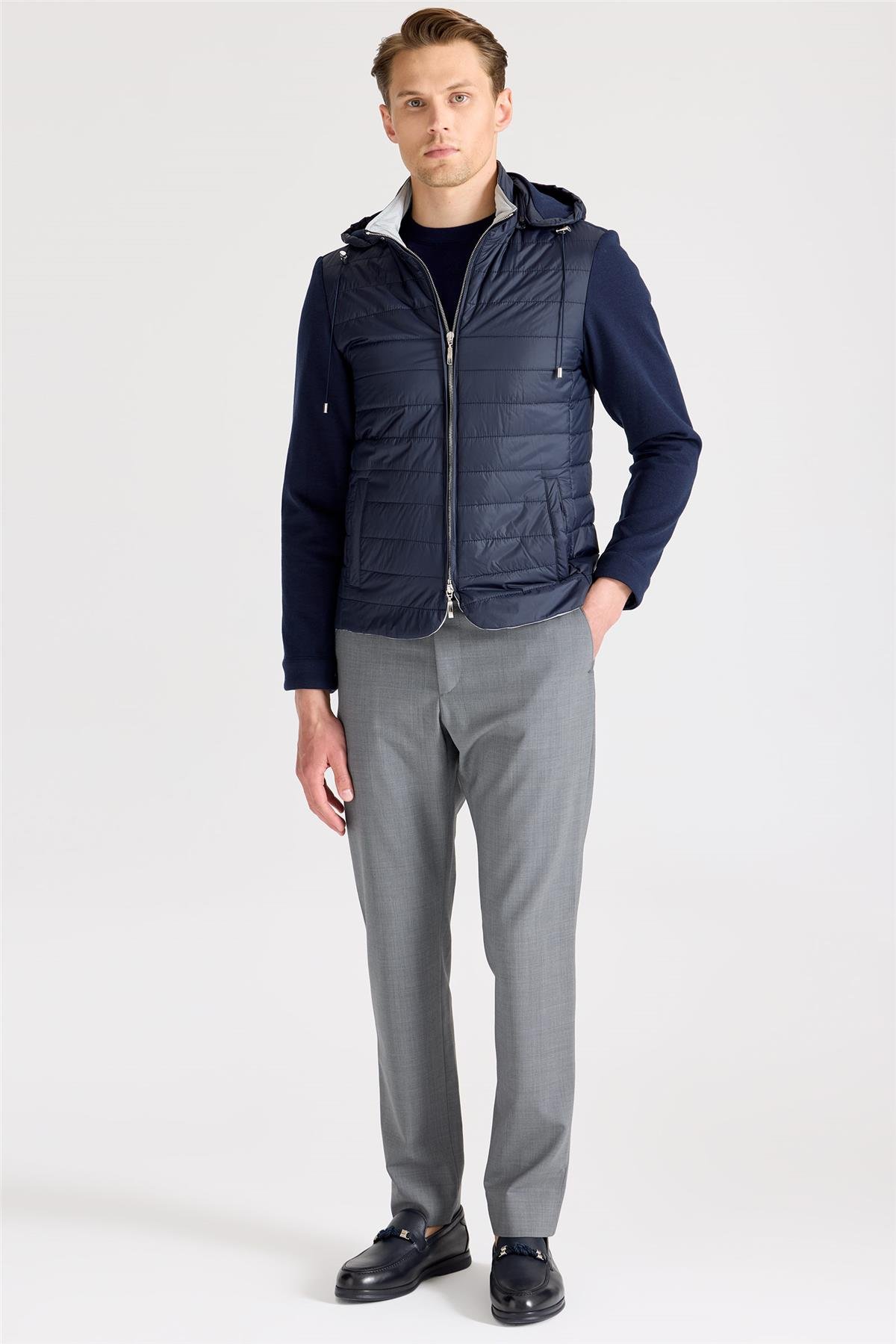 Lacivert Pamuk Spor Mont